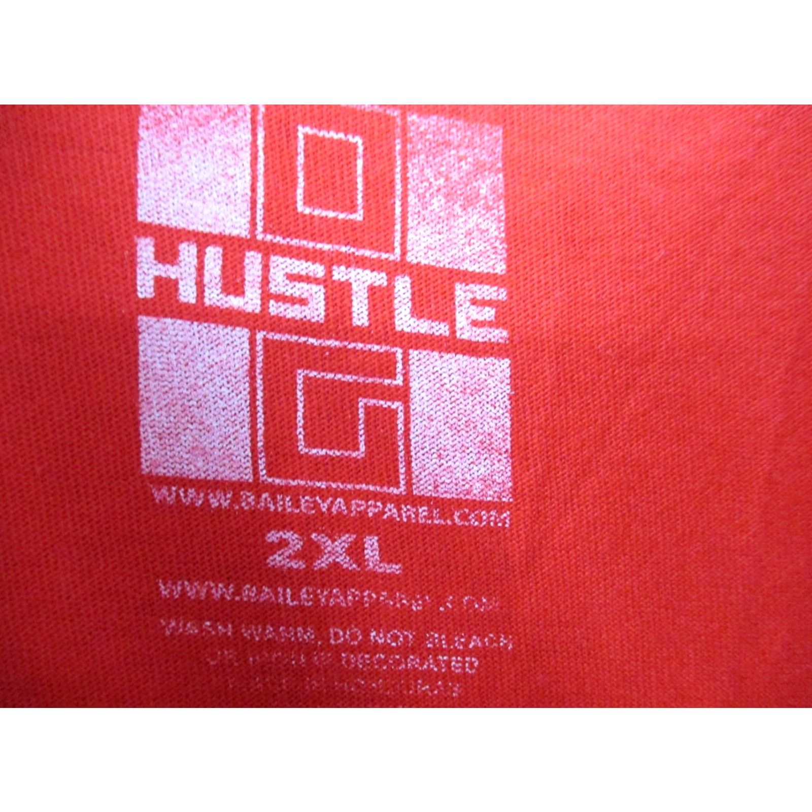 Vintage VINTAGE OG Hustle Shirt Mens 2XL Red "Just Did It" Streetwear Polyester Blend Crew Neck Shirt Mens Red Logo Bear Hustle 90s Mens Size US XXL / EU 58 / 5 - 5 Thumbnail