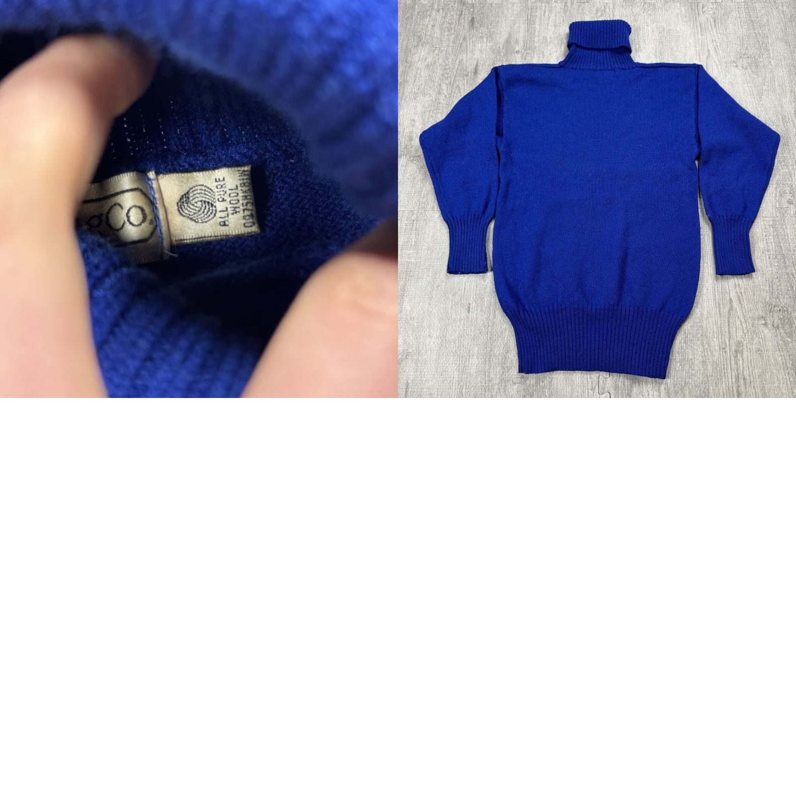 Gap VINTAGE Gap Men’s Wool Turtleneck Sweater Pullover Long Sleeve Solid Blue S Distressed Casual Winter Size US S / EU 44-46 / 1 - 8 Thumbnail