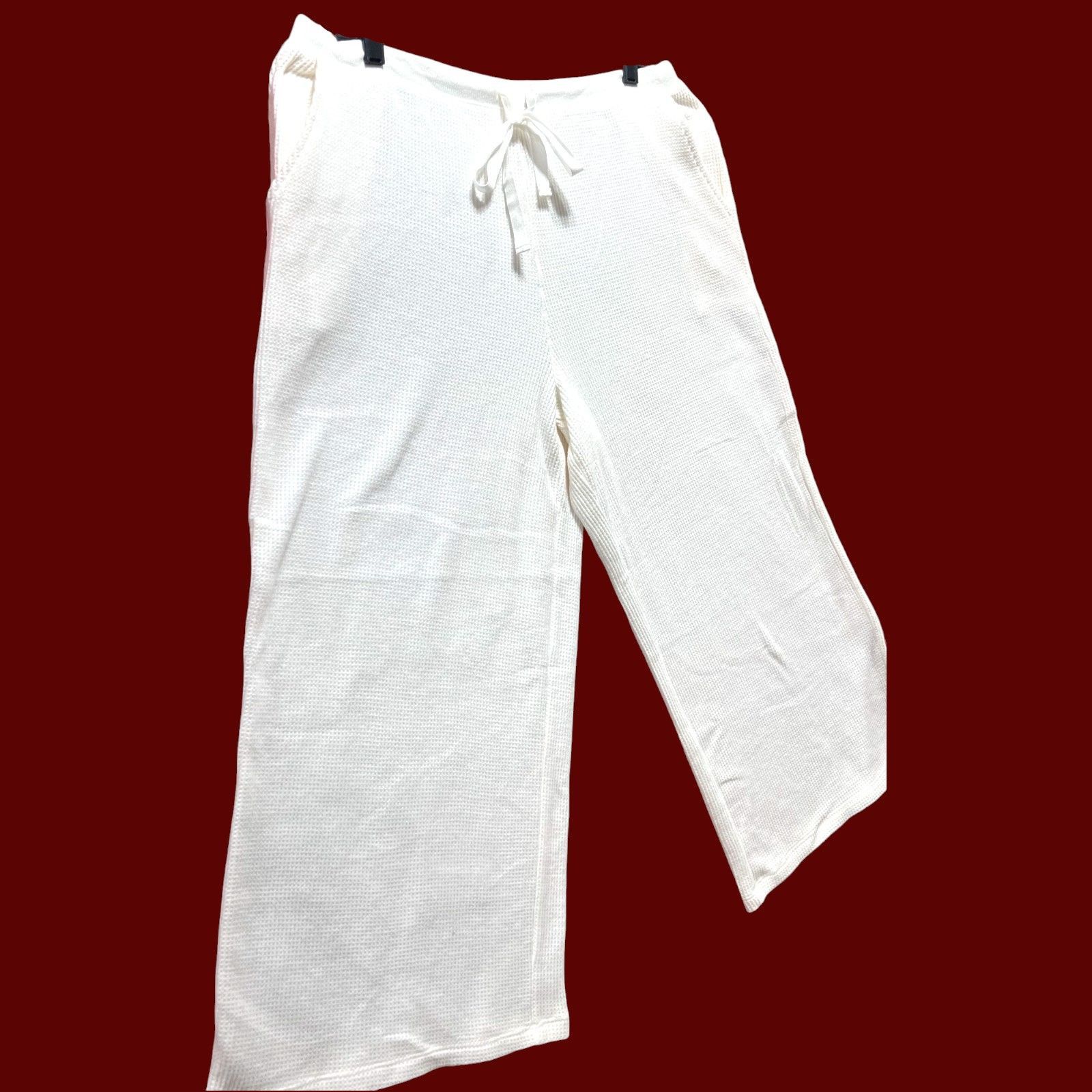 Other Stars Above - Women's Heavy Waffle Pants - White - Large Size 36" / US 14 / IT 50 - 13 Thumbnail