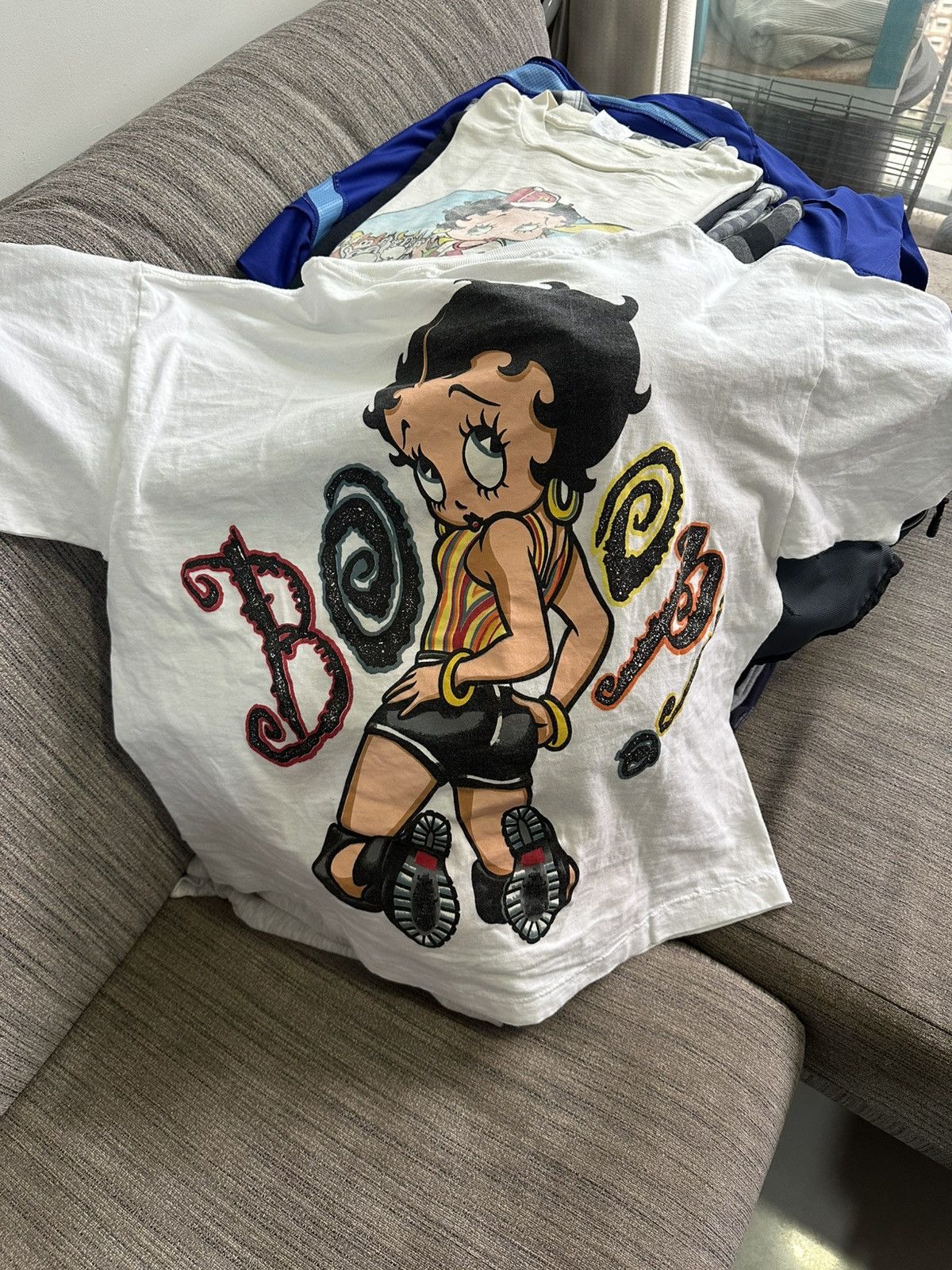 Other Vintage 90’s Betty Boop Print Mirror Sexy Boxy Size US L / EU 52-54 / 3 - 3 Thumbnail