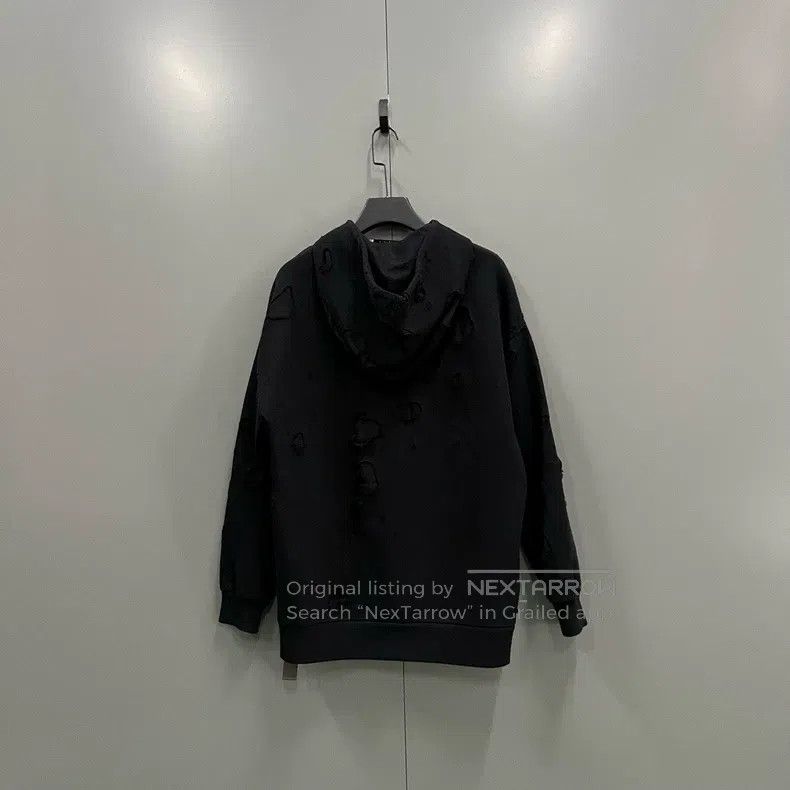 Givenchy Givenchy Black Large Destruction Logo Hoodie - Size S Size US S / EU 44-46 / 1 - 2 Thumbnail