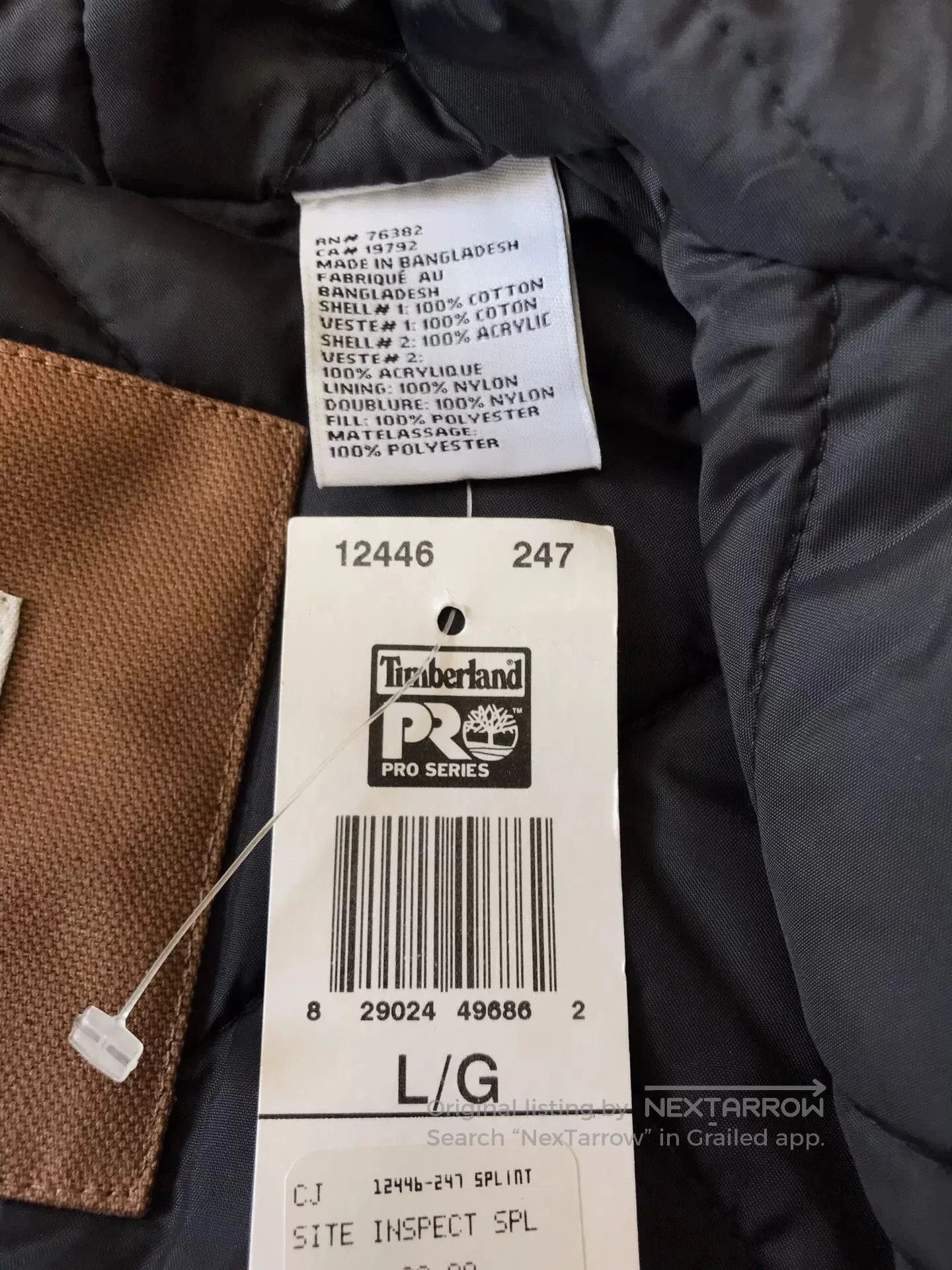 Timberland Timberland PRO Nylon Quilted Hooded Jacket. Size US L / EU 52-54 / 3 - 8 Thumbnail