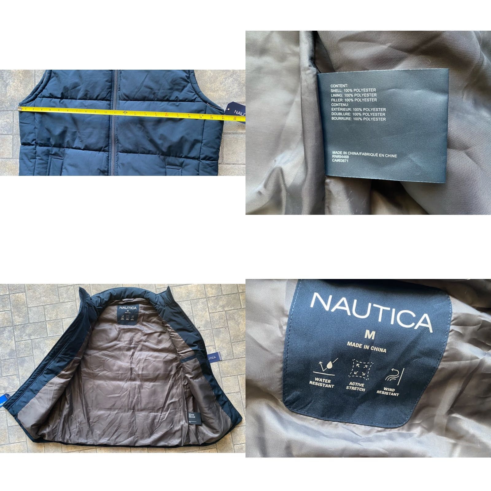 Nautica Nautica Vest Men’s M Navy Blue Sleeveless Full Zip Puffer Performance Full Zip Size US M / EU 48-50 / 2 - 8 Thumbnail