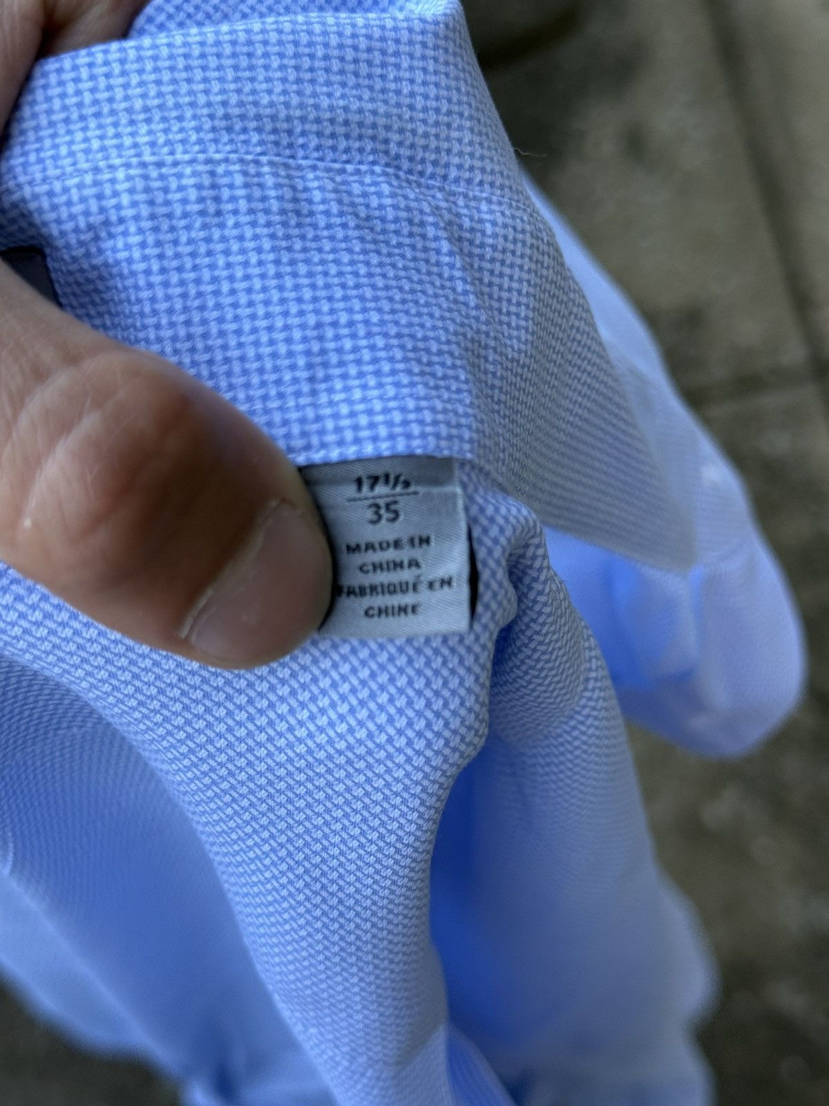 Nordstrom Fine John W. Nordstrom Blue Non-Iron 120s Formal Shirt Size US XL / EU 56 / 4 - 4 Thumbnail