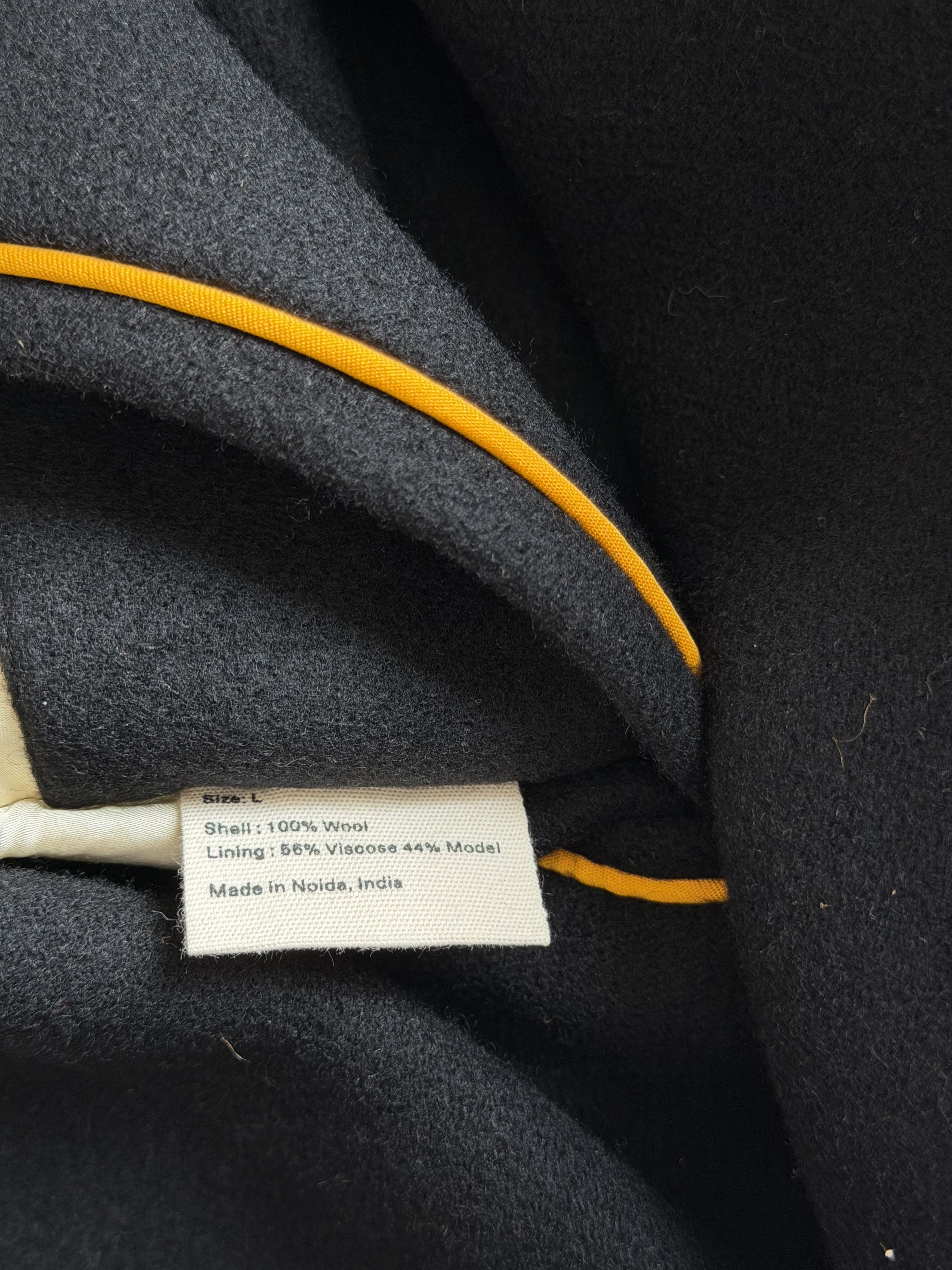 Bode Bode Monogram Snap Reversible Jacket in Black Cream Size US L / EU 52-54 / 3 - 11 Thumbnail