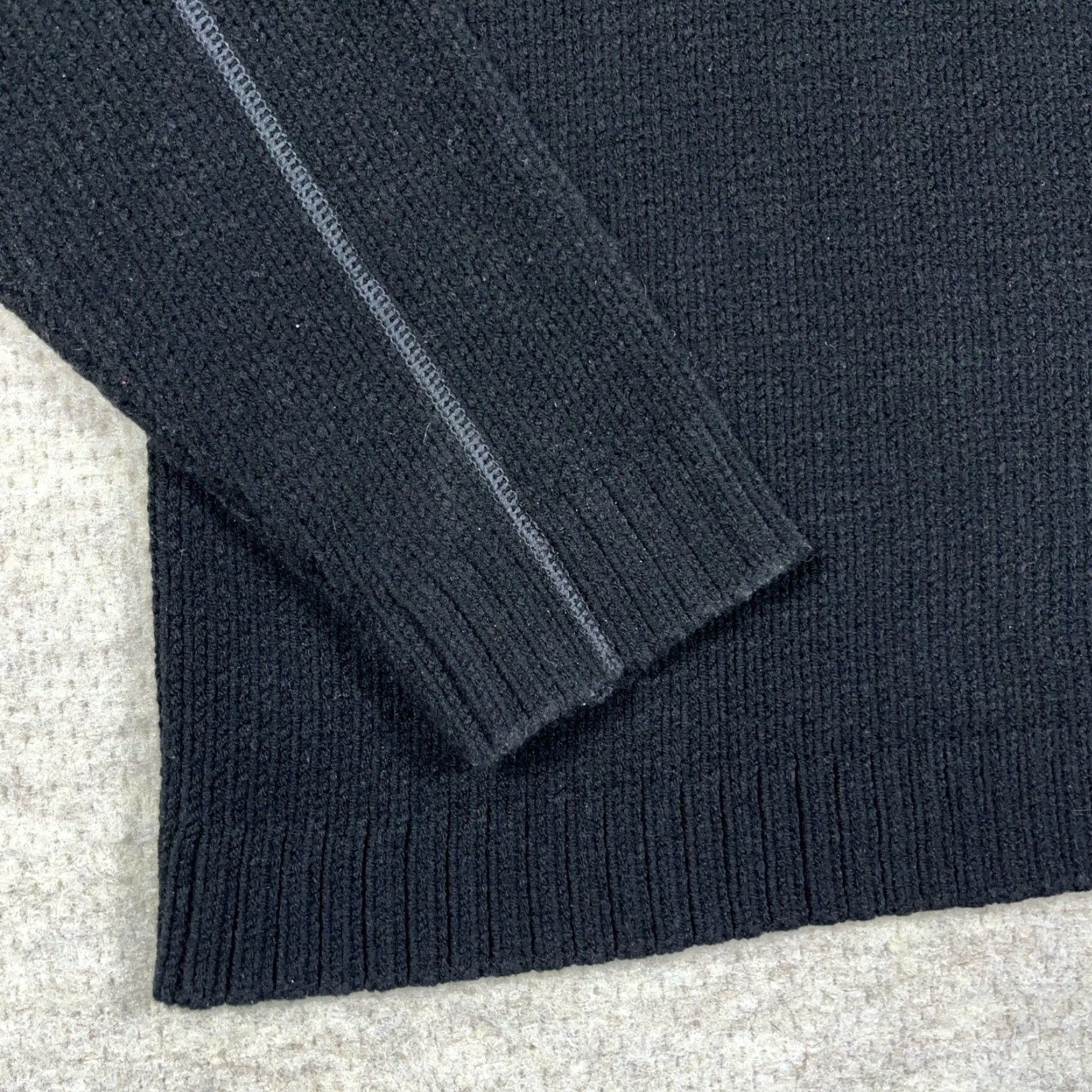 Harley Davidson VINTAGE Harley-Davidson Sweater Men XL Black Heavy Knit Ribbed CrewNeck Wool Size US XL / EU 56 / 4 - 5 Thumbnail