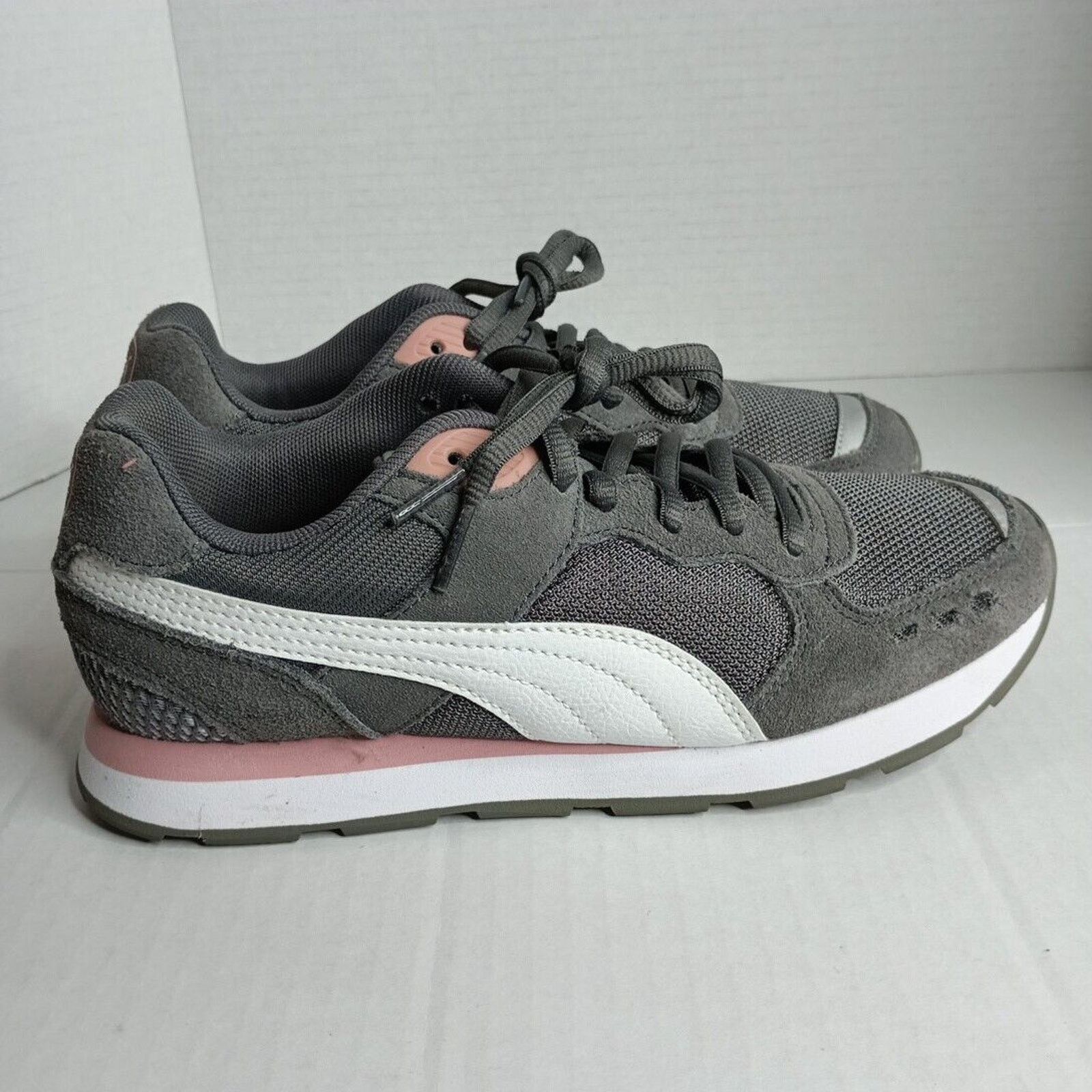 Puma PUMA Vista Women's Grey/White Retro Athletic Shoes Size 7 Size US 7 / IT 37 - 3 Thumbnail