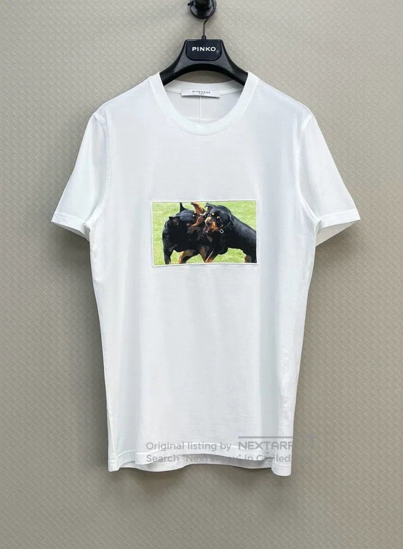 Givenchy Givenchy White Rottweiler series T-shirt Size US S / EU 44-46 / 1 - 1 Thumbnail