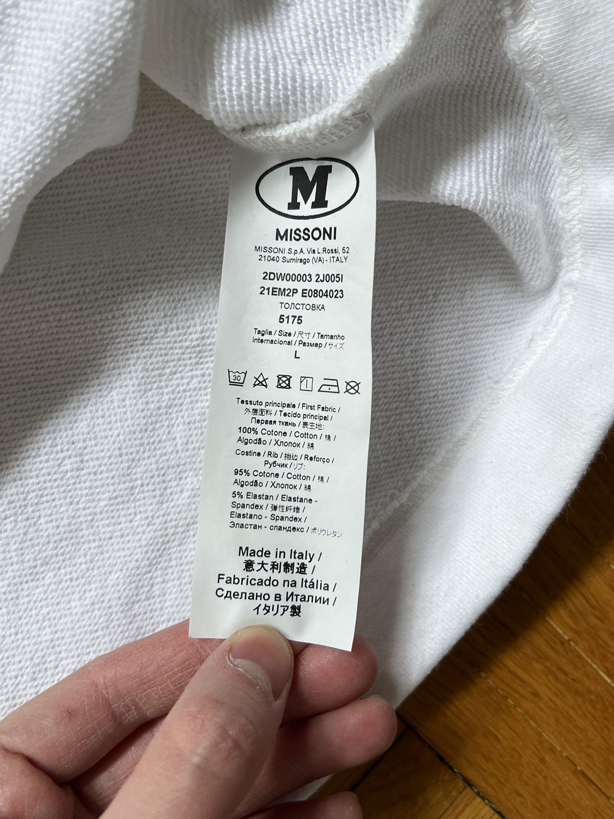 Missoni Hoodie M Missoni Collection Multi Logo White Italy Size L / US 10 / IT 46 - 5 Thumbnail