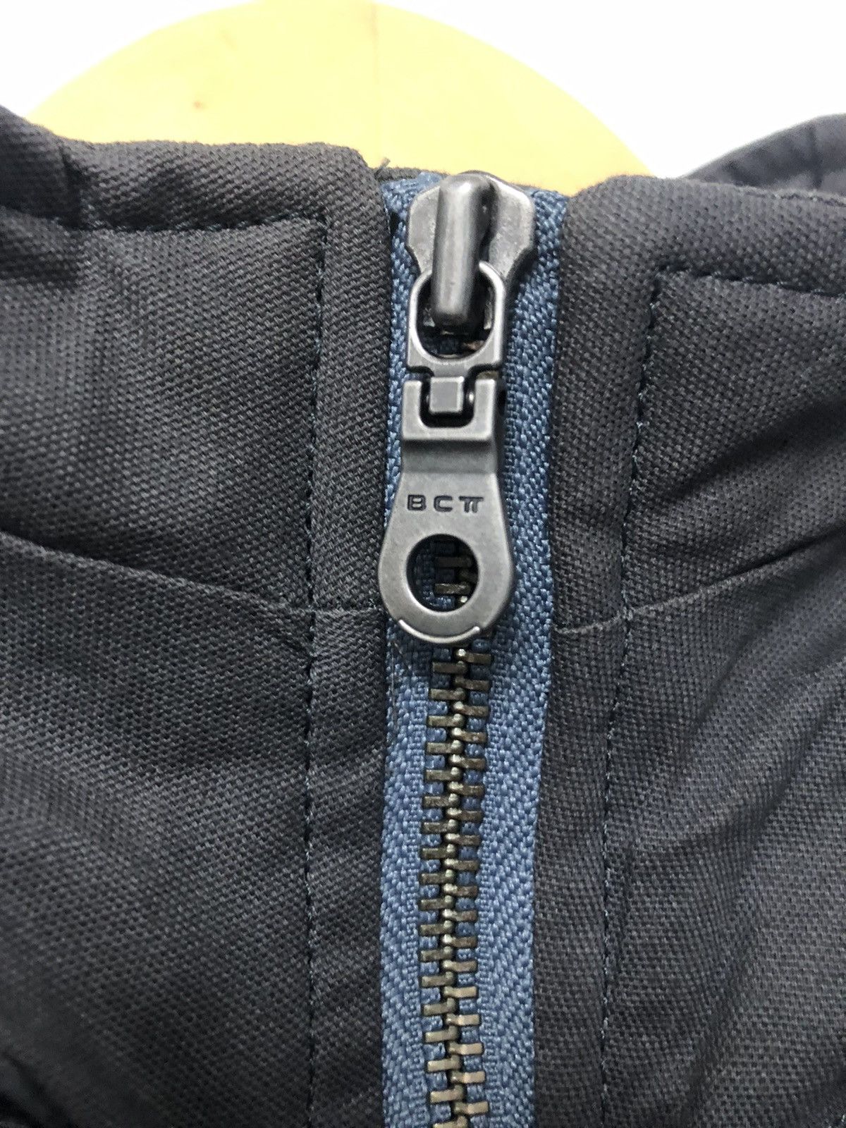Boycott × Issey Miyake × Vintage Vintage Boycott Military Style Denim Light Jacket Hoodie Size US L / EU 52-54 / 3 - 12 Thumbnail