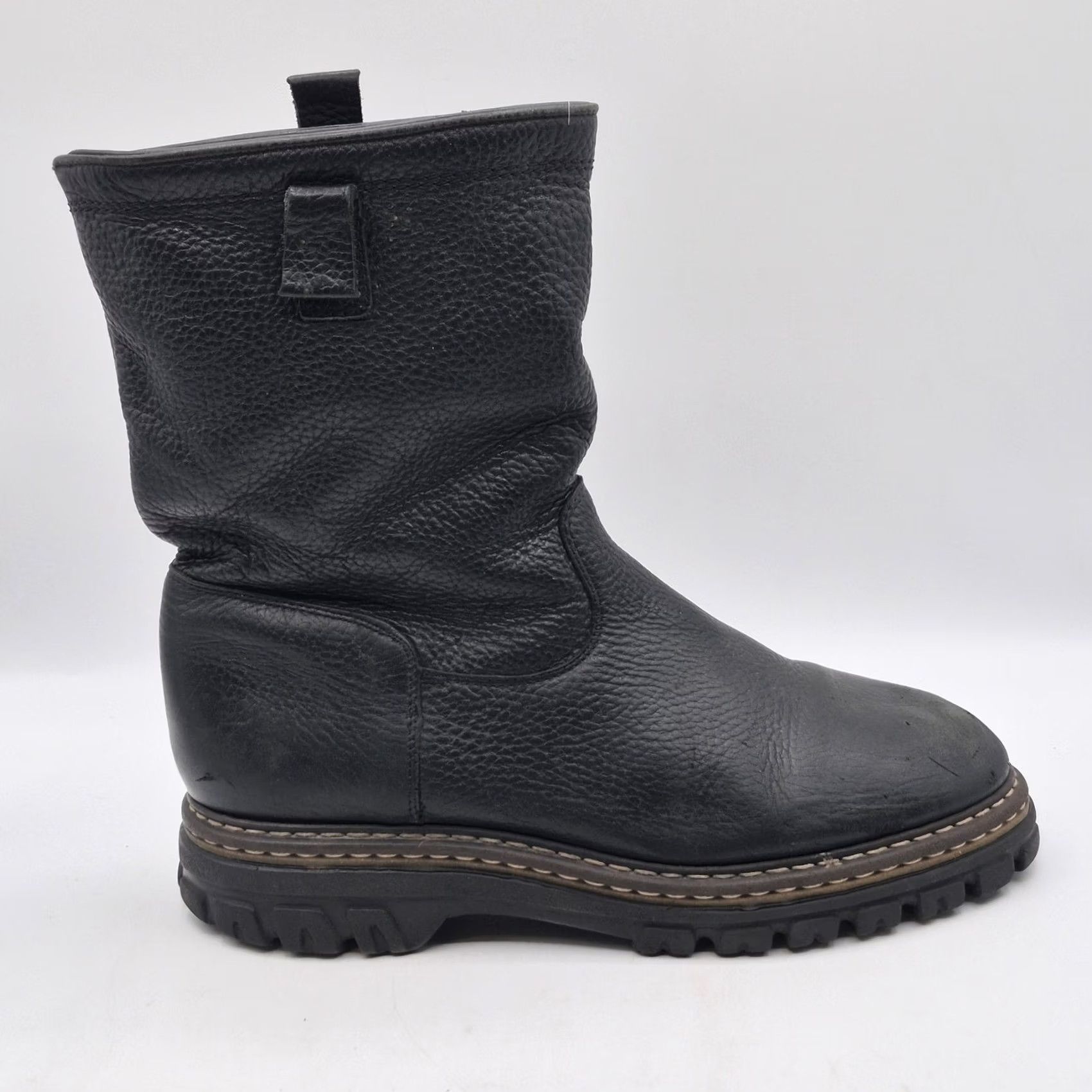 BLONDO Mens 2 Tone Leather Lace Up Insulated Waterproof Combat Ankle Boots Sz 12 Blondo Boot Mens Size 9 Black Leather Wool Lined Snow Winter  main image 3