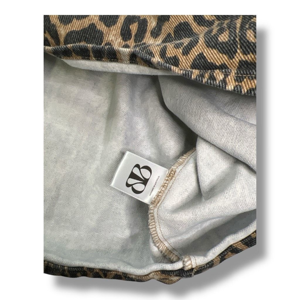 Other Beginning Boutique Amee Leopard Print Denim Mini Dress Size Size XL / US 12-14 / IT 48-50 - 5 Thumbnail