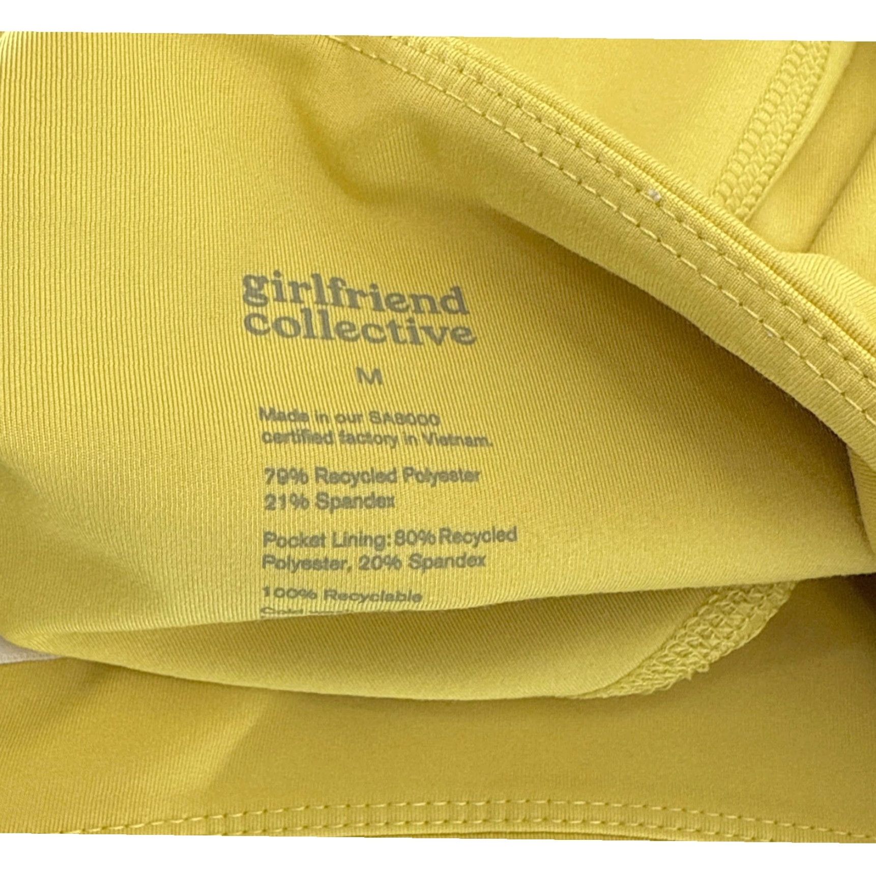 Girlfriend Collective Girlfriend Womens Medium Collective High Rise Pocket Leggings Yellow Yoga Capri Tapered Classic Activewear Womens M Yellow Leggings Size 32" / US 10 / IT 46 - 3 Thumbnail