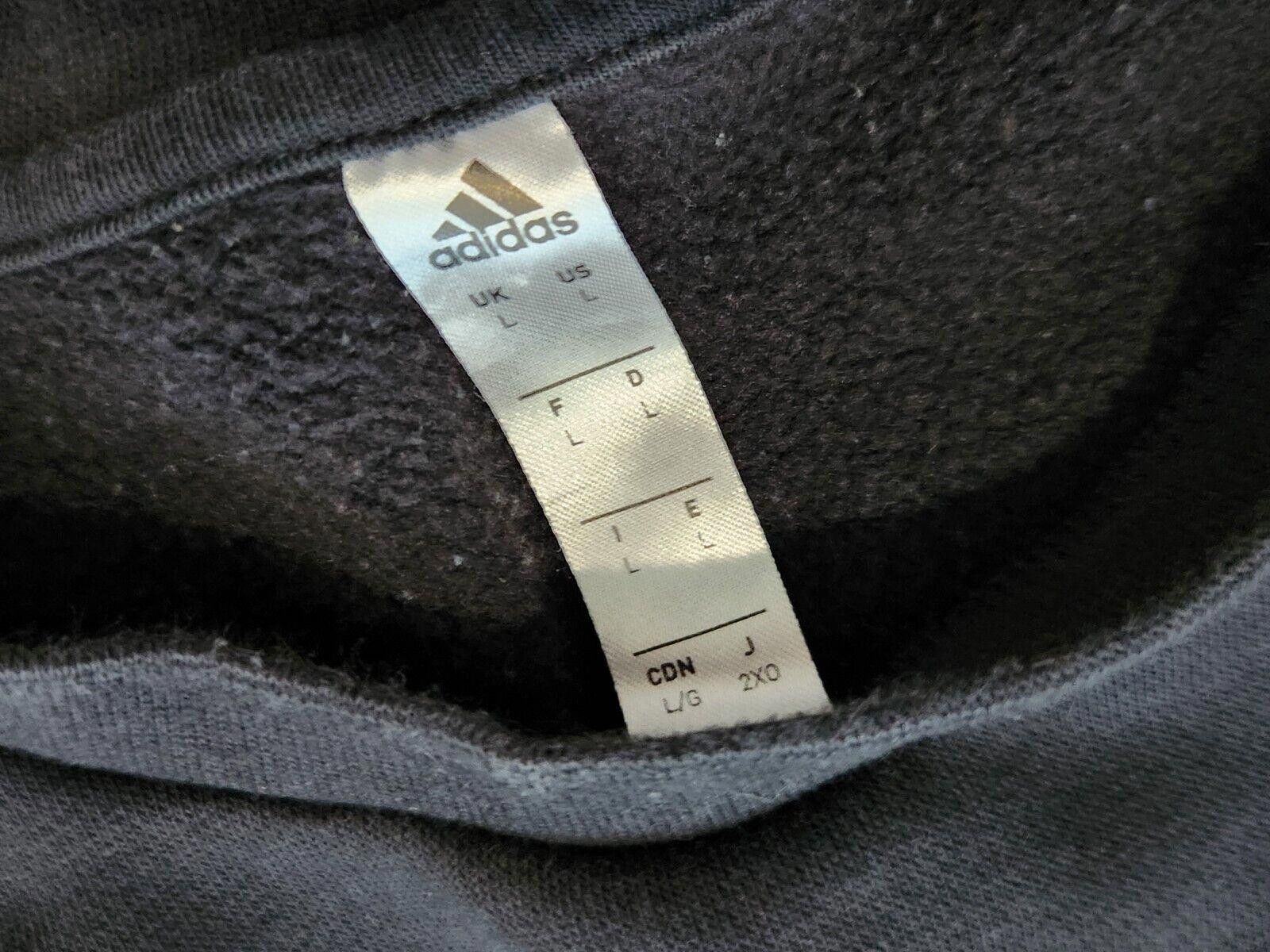 Adidas Adidas Crew Neck Sweatshirt Large Black Vintage 90s Faded Size US 34 / EU 50 - 2 Thumbnail