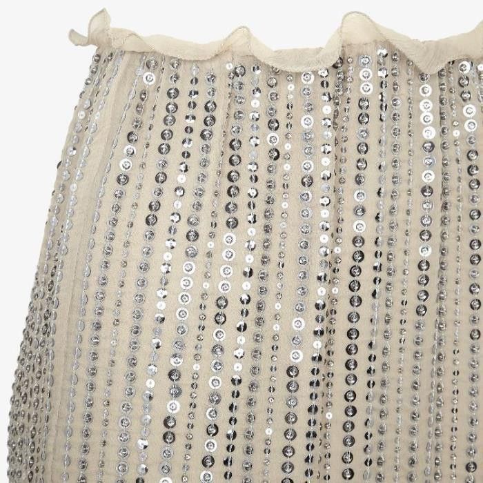 Fendi o1s1wg111224 Midi Skirt in Light Beige Size 36" / US 14 / IT 50 - 3 Thumbnail