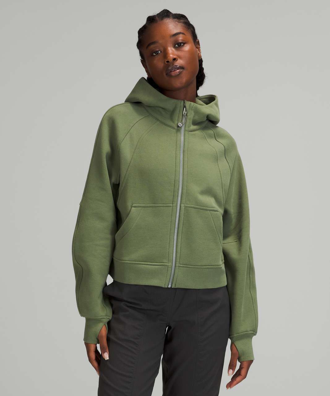 Lululemon Lululemon Scuba Oversized Full Zip Hoodie Green Twill XS