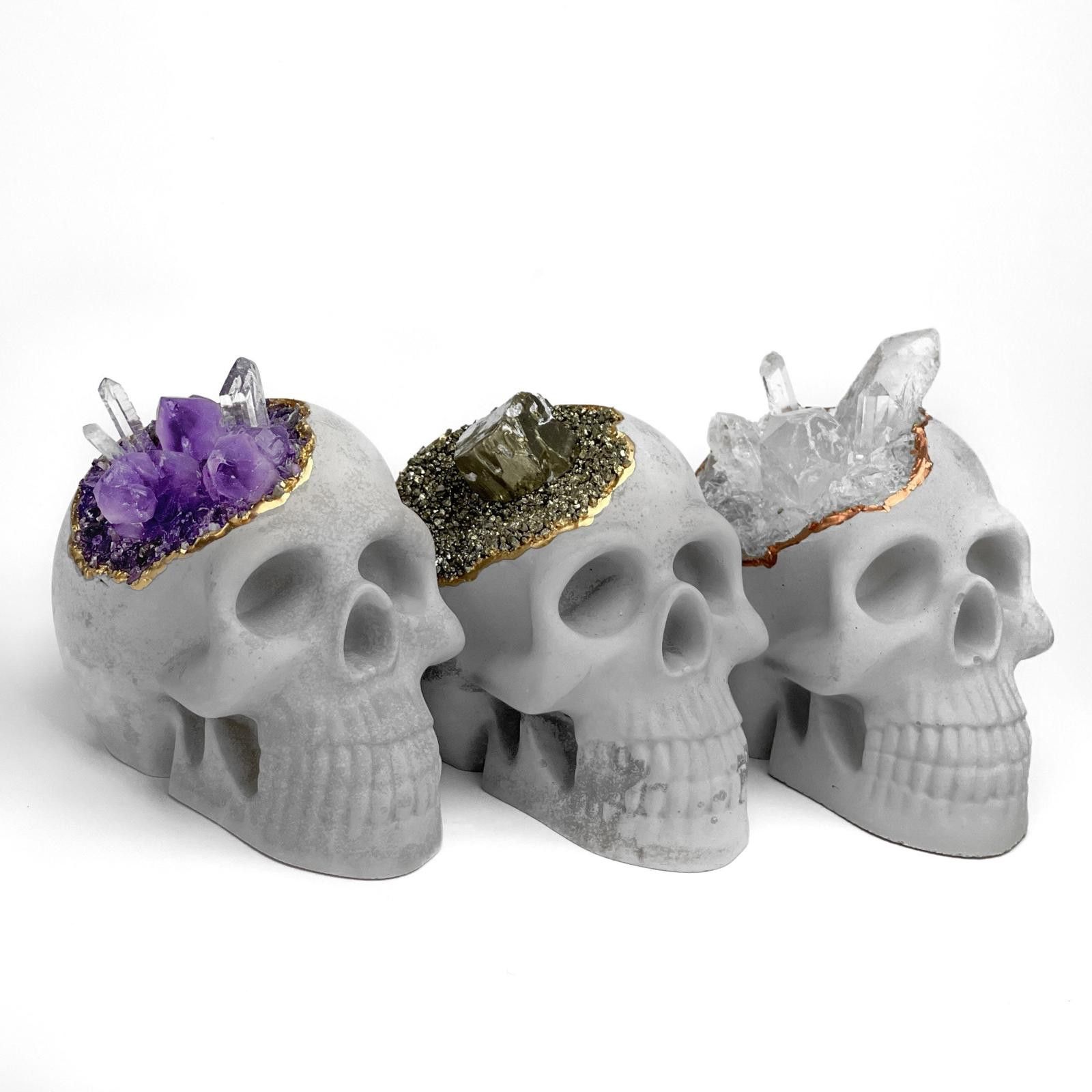 Other Big Clear Quartz Skull Head | Cluster Carved Crystals Lover Size ONE SIZE - 8 Thumbnail
