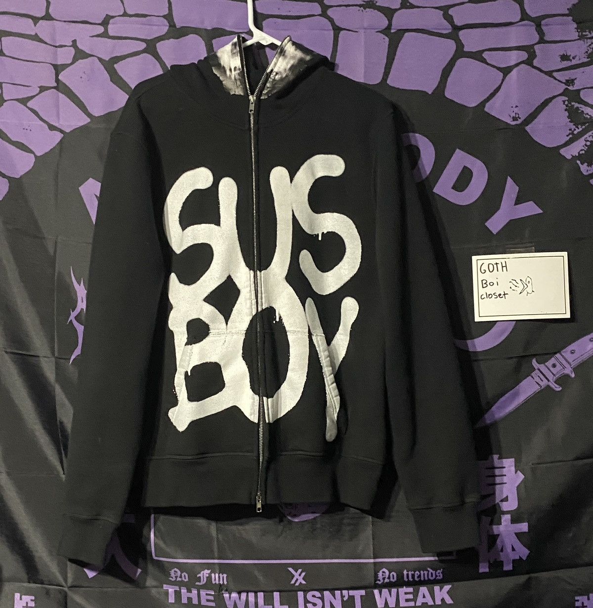Lil Peep × Sus Boy SUS BOY double zipper ghost hoodie Size US L / EU 52-54 / 3 - 1 Thumbnail