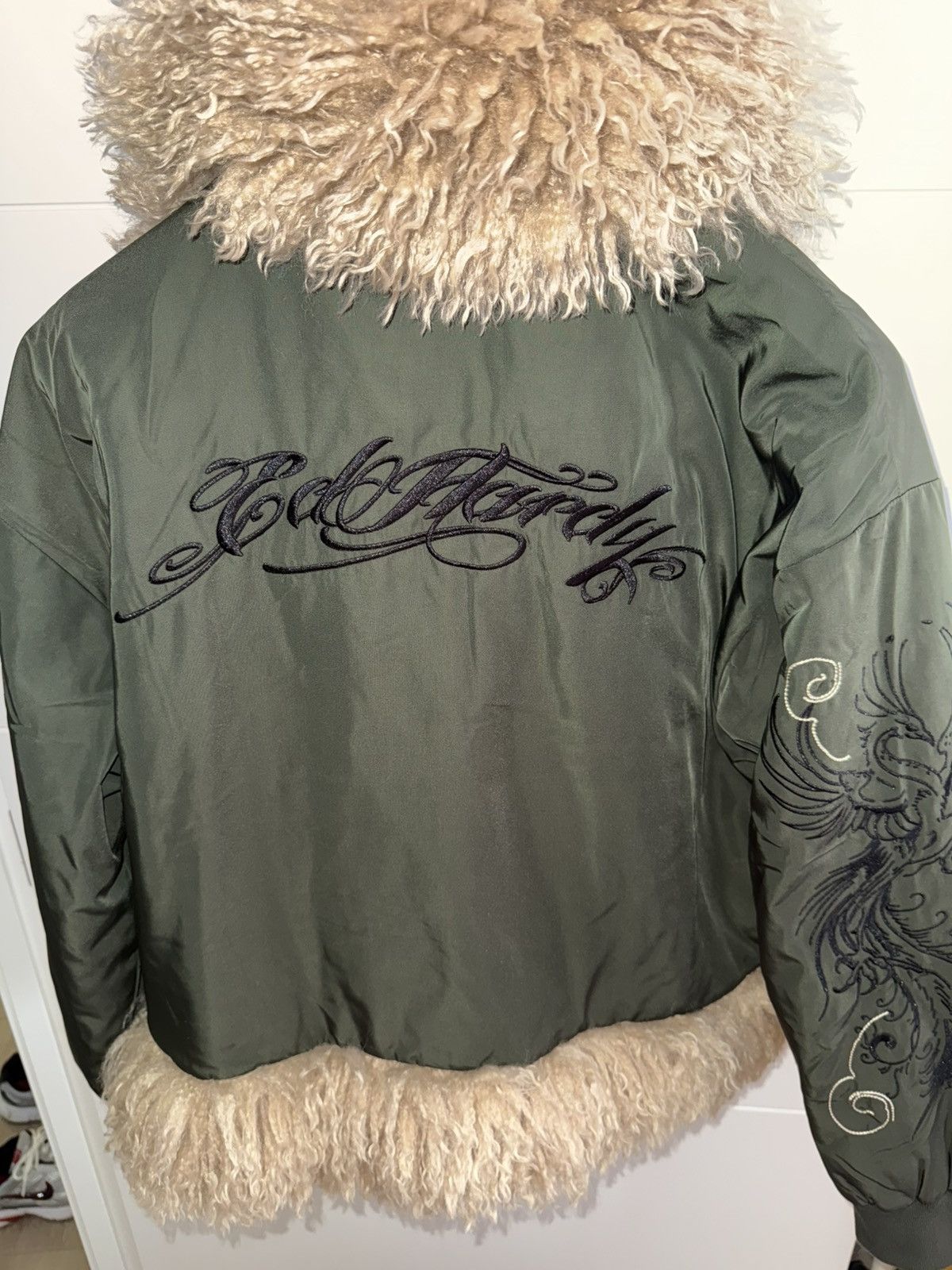 Ed Hardy Ed Hardy Phoenix Fur Jacket Size L / US 10 / IT 46 - 2 Thumbnail