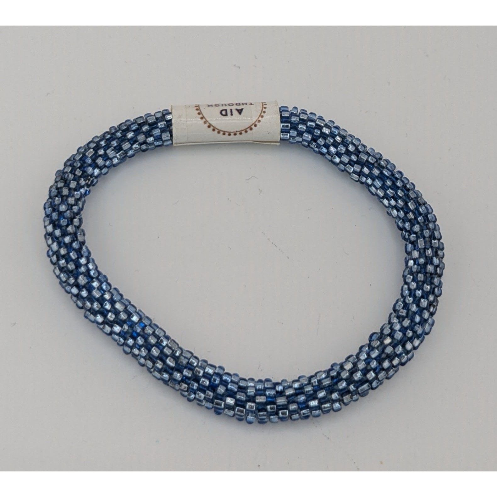Other Aid Through Trade Roll-On Bracelet Navy Blue Glass Beads Han Size ONE SIZE - 6 Thumbnail
