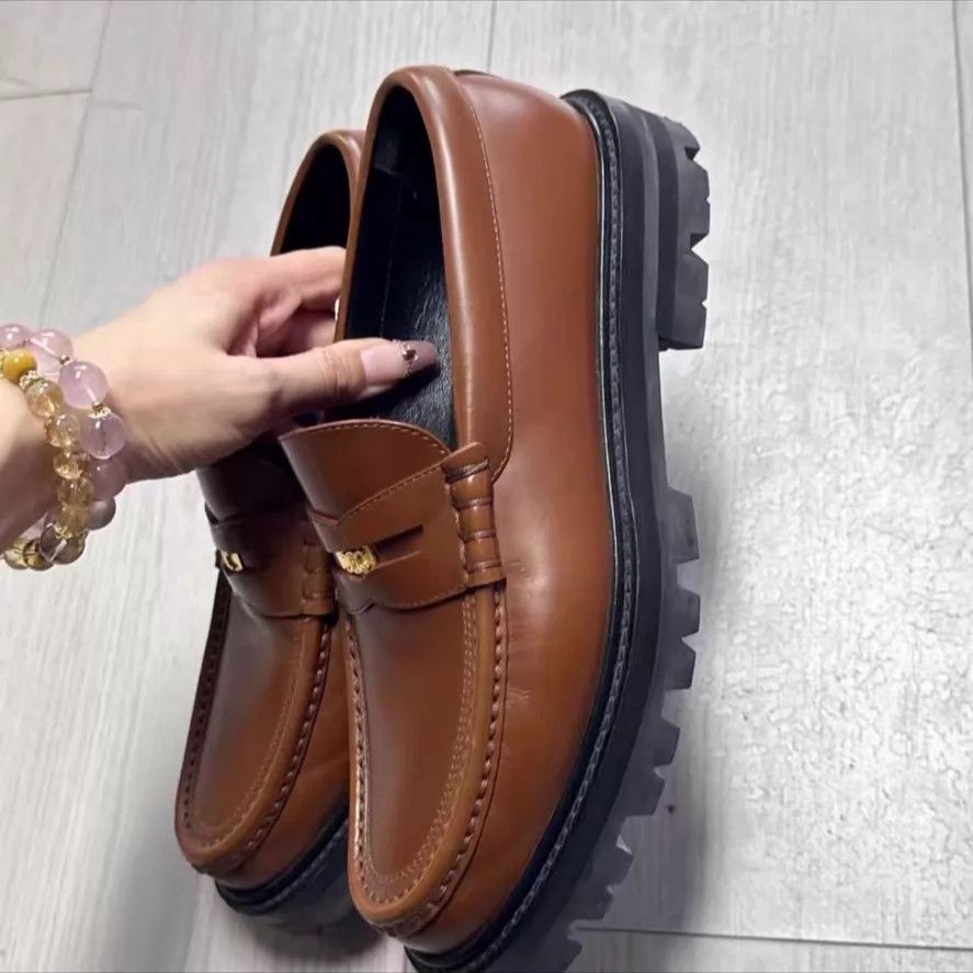 Celine Celine 95 New Brown Shoes 38 Size US 7.5 / IT 37.5 - 2 Thumbnail