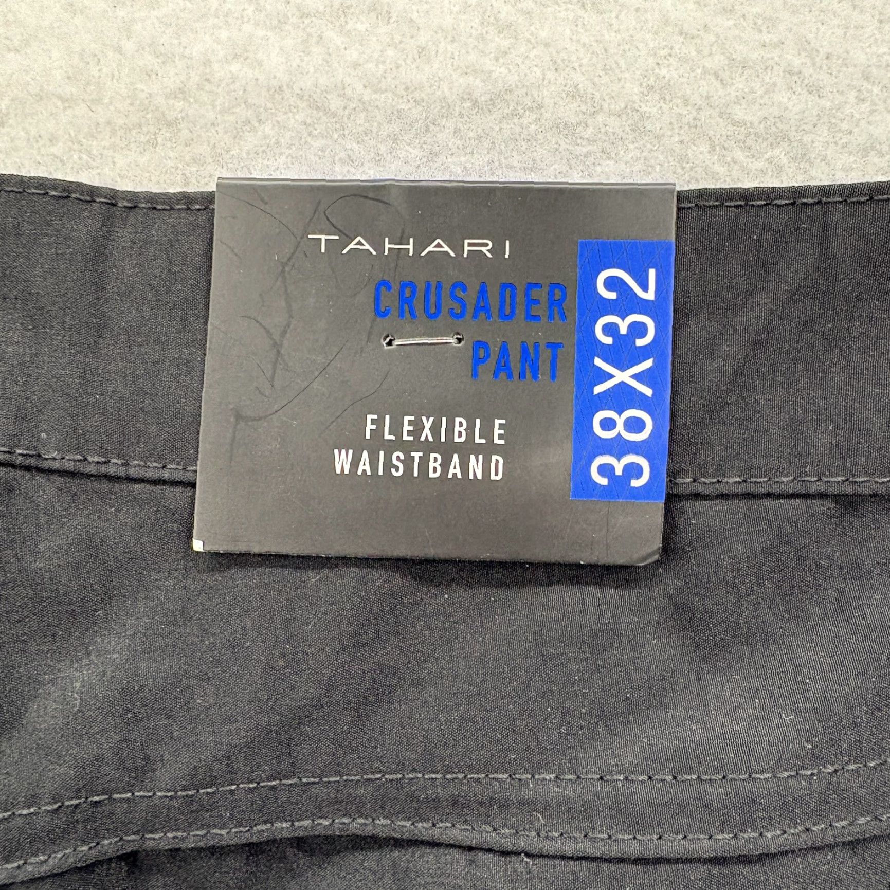 Vintage Tahari Crusader Pants Mens 38x32 Black Slim Fit Travel 5-Pocket NWT Nylon Spandex Flat Front Zip Size US 38 / EU 54 - 6 Thumbnail