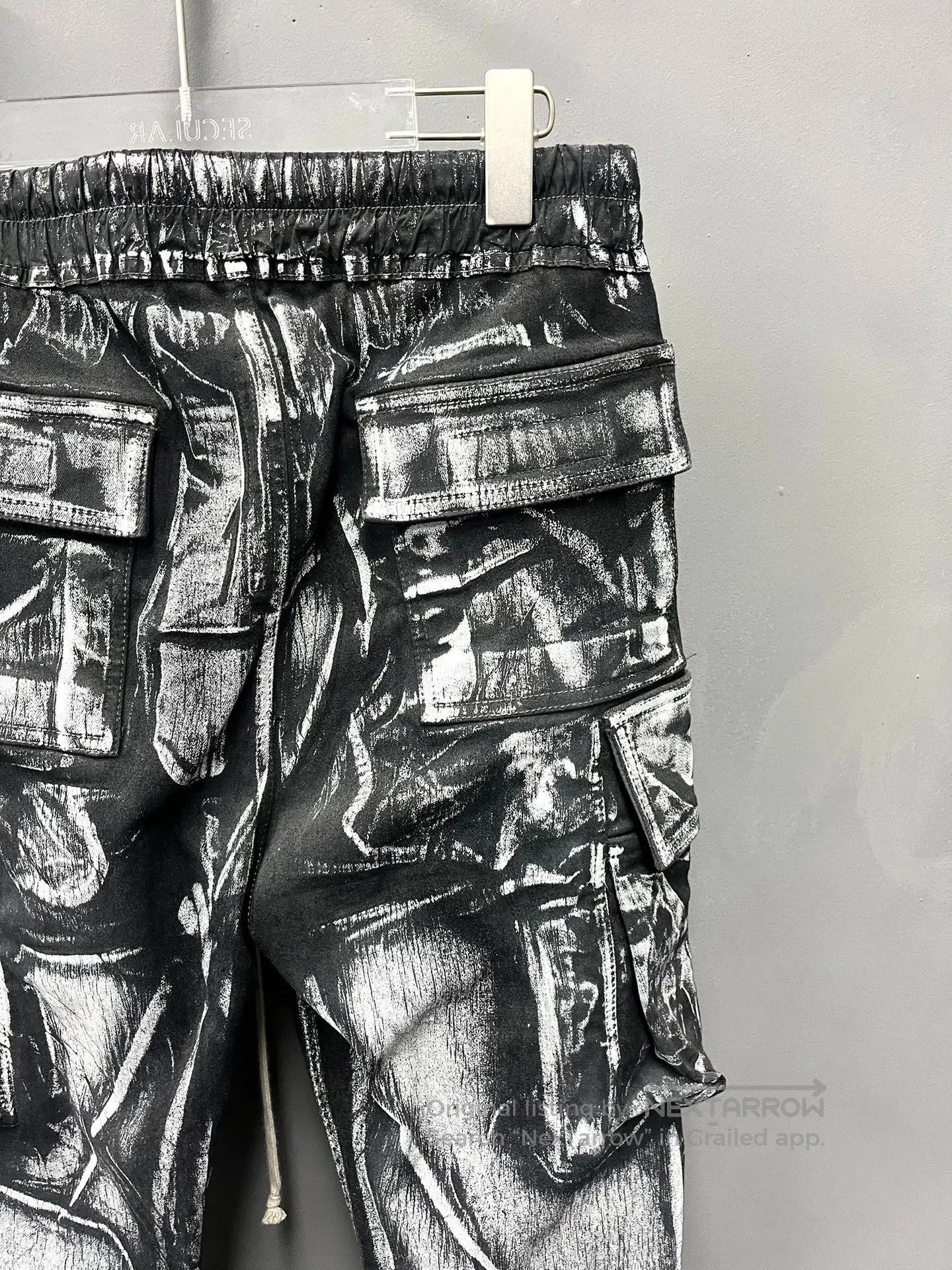 Rick Owens Rick Owens Painted Black White Cargo Pants. Size US 28 / EU 44 - 6 Thumbnail