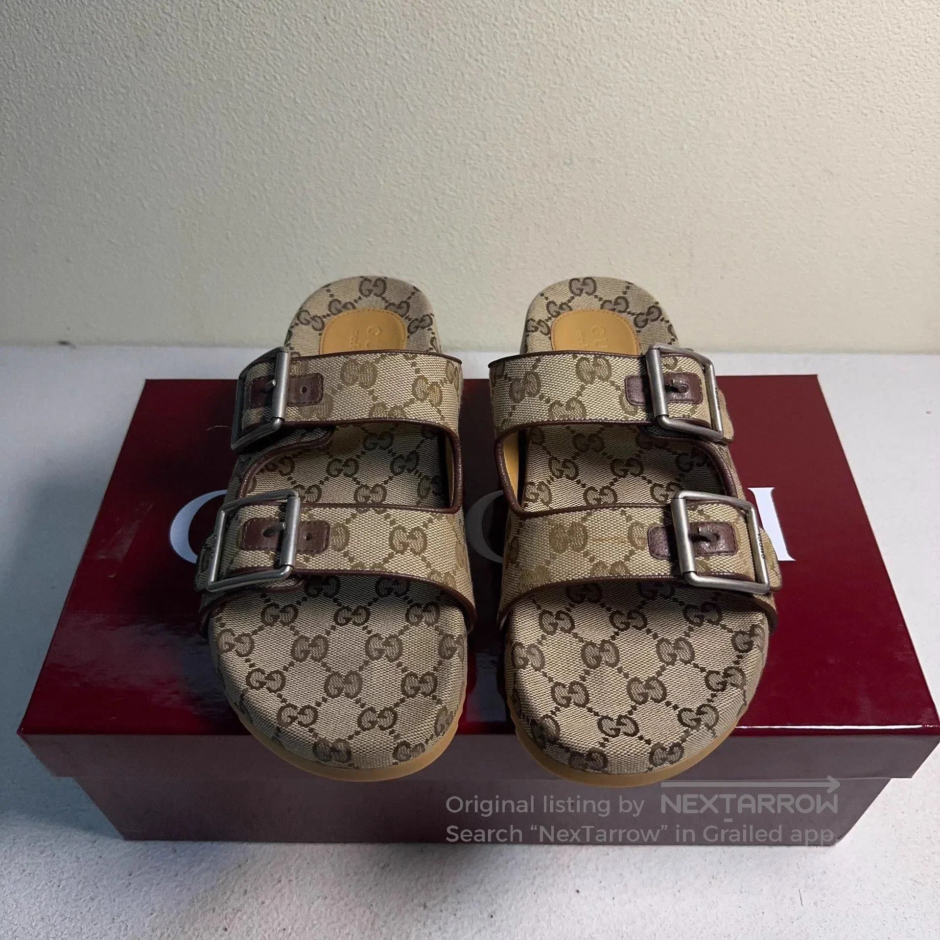Gucci Multi Pattern Double Buckle Slide Sandals Size 8. Size US 8 / EU 41 - 2 Thumbnail
