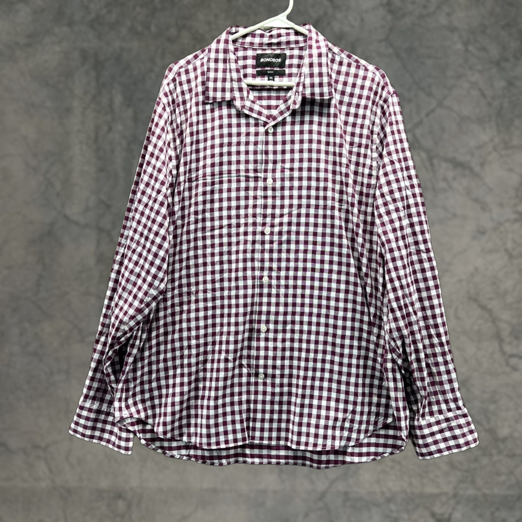 Bonobos VINTAGE Bonobos Shirt Men XXL Purple Check Button-Down Slim Fit Casual/Business/Formal Wear Size US XXL / EU 58 / 5 - 1 Thumbnail