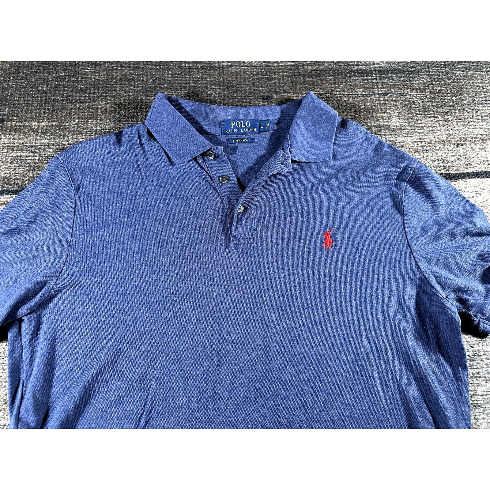 Polo Ralph Lauren Polo Ralph Lauren Blue Red Jockey Polo Stretch Mesh Shirt Lg Size US L / EU 52-54 / 3 - 2 Thumbnail