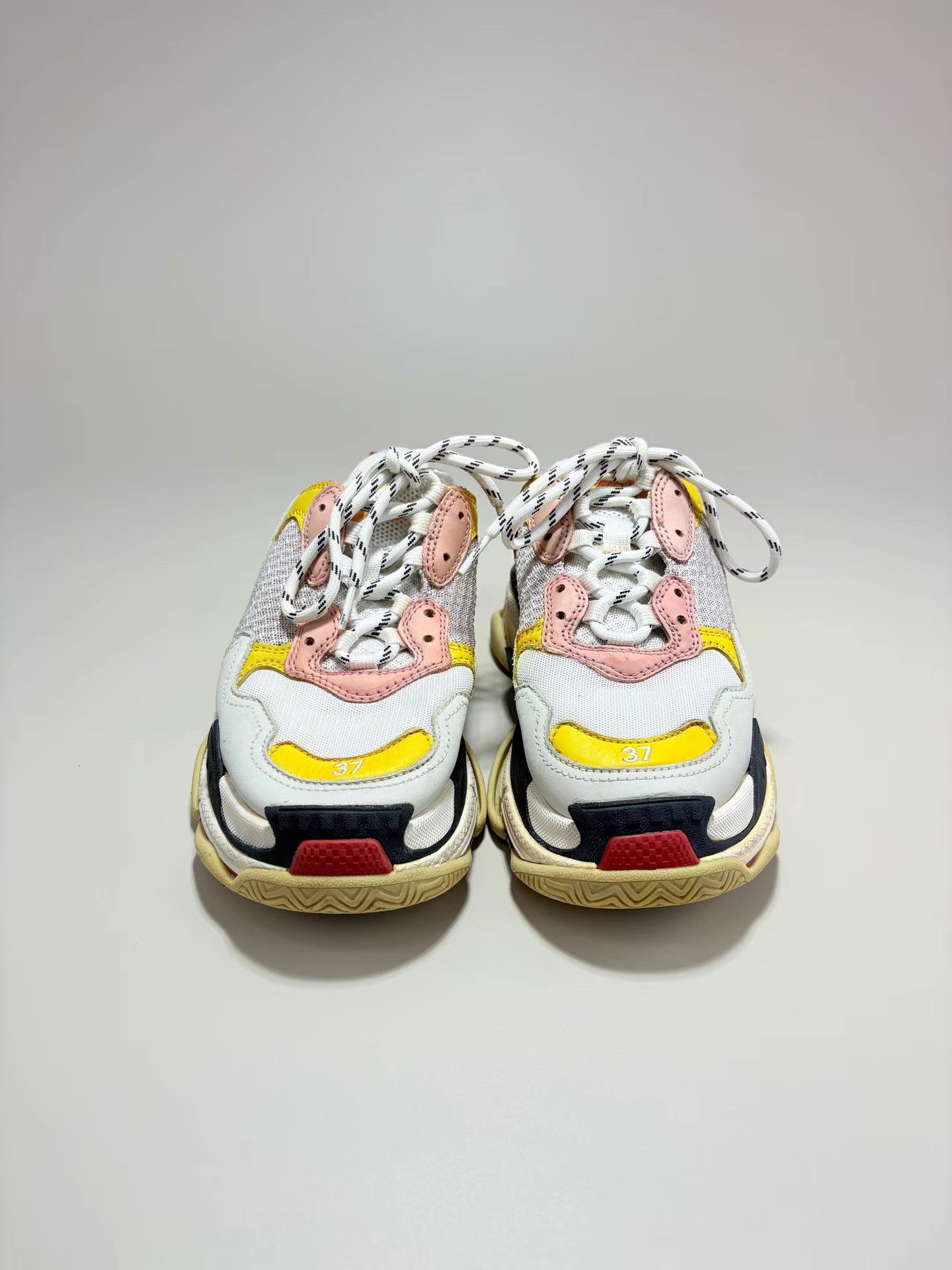 Balenciaga BALENCIAGA TRIPLE S White & Yellow Dad Sneakers K1 Size US 7 / IT 37 - 2 Thumbnail