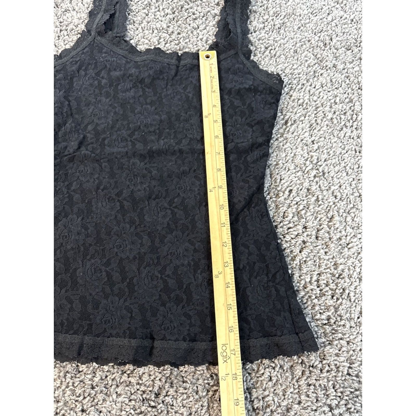 Vintage VINTAGE Hanky Panky Camisole Top Womens M Black Lacey Floral 90s Shirt Blouse Sleeveless V-Neck Womens 90s Size M / US 6-8 / IT 42-44 - 2 Thumbnail