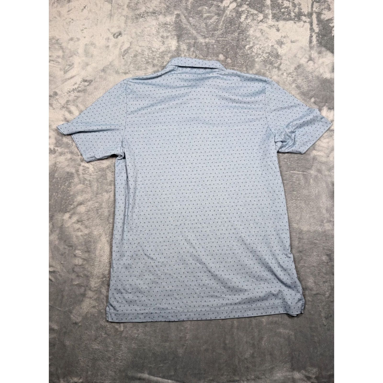 TravisMathew TravisMathew Polo Shirt Mens Large Light Blue Microprint Pima Cotton Blend Golf Casual Short Sleeve Size US L / EU 52-54 / 3 - 6 Thumbnail