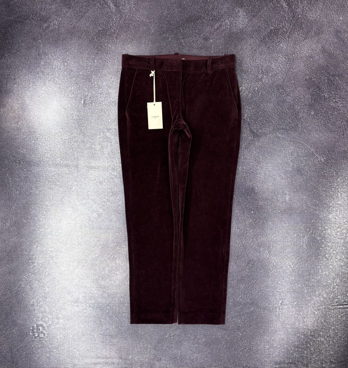 Circolo 1901 Circolo 1901 Women’s NWT Dark Burgundy Velour Chino Pants Size 27" / US 4 / IT 40 - 1 Thumbnail