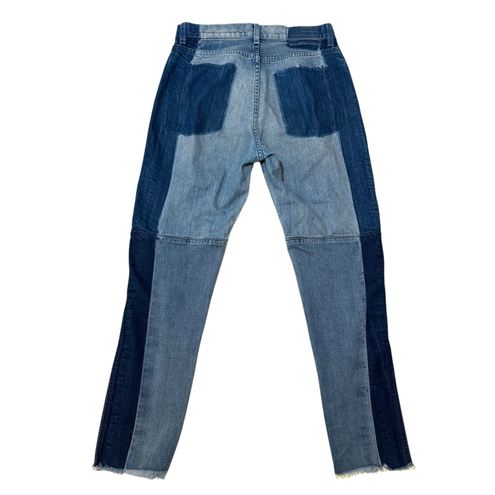 Other REVICE Two Tone Ankle Blue Jeans Distressed Raw Hem Size 29 Size 30" / US 8 / IT 44 - 9 Thumbnail