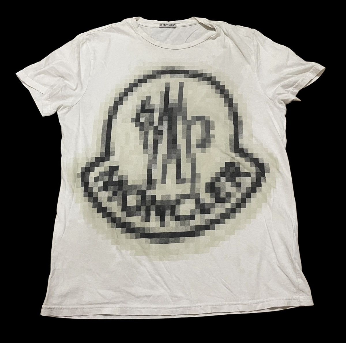 image of Moncler Big Logo Tshirt in White, Men's (Size Small)