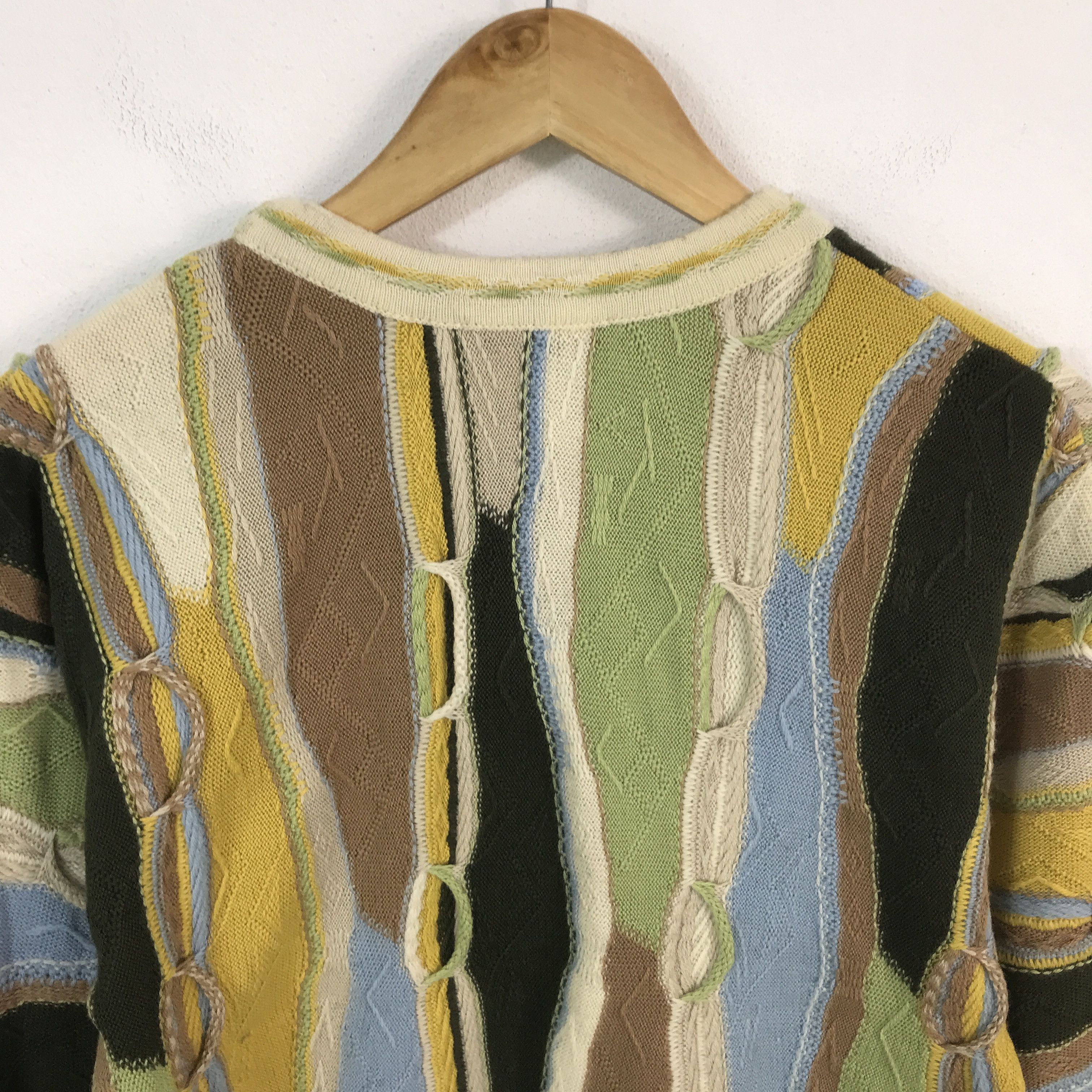 Aran Isles Knitwear × Japanese Brand × Vintage Vtg merino knitwear like style not coogi jacket Size US XS / EU 42 / 0 - 4 Thumbnail