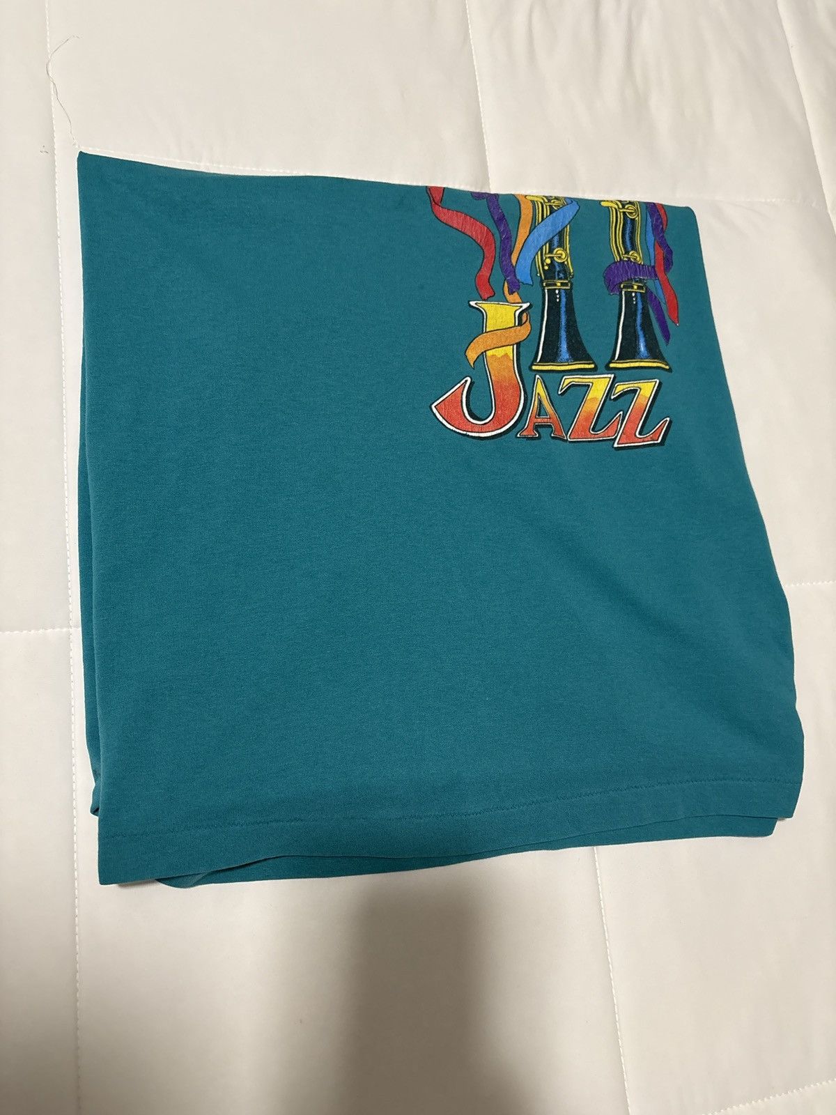 Hanes Vintage 1990s NEW ORLEANS JAZZ SHIRT Size US XL / EU 56 / 4 - 3 Thumbnail