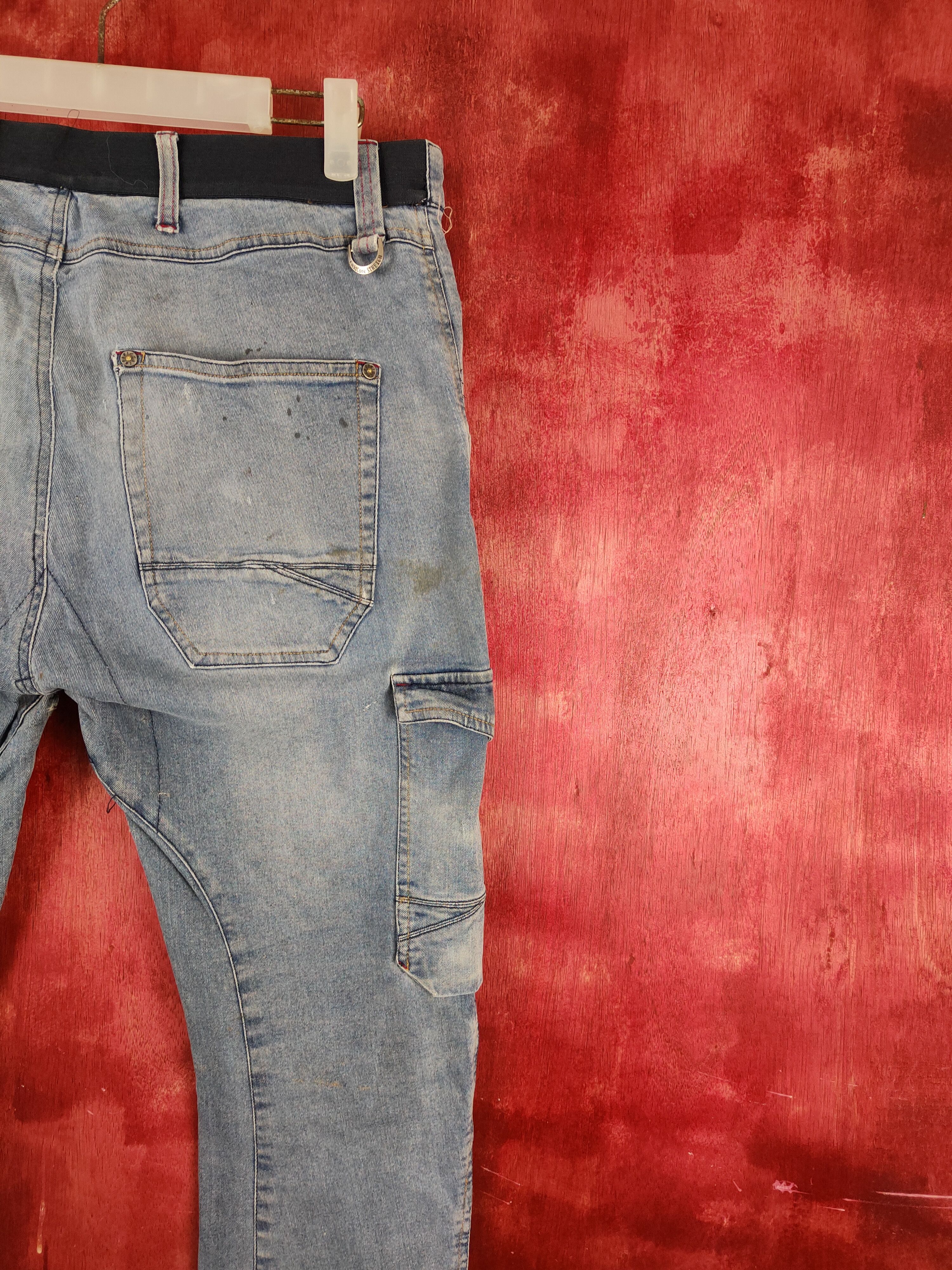 Japanese Brand FieldCore Blue Faded Distressed Ripped Jeans #S2018 Size US 33 - 11 Thumbnail