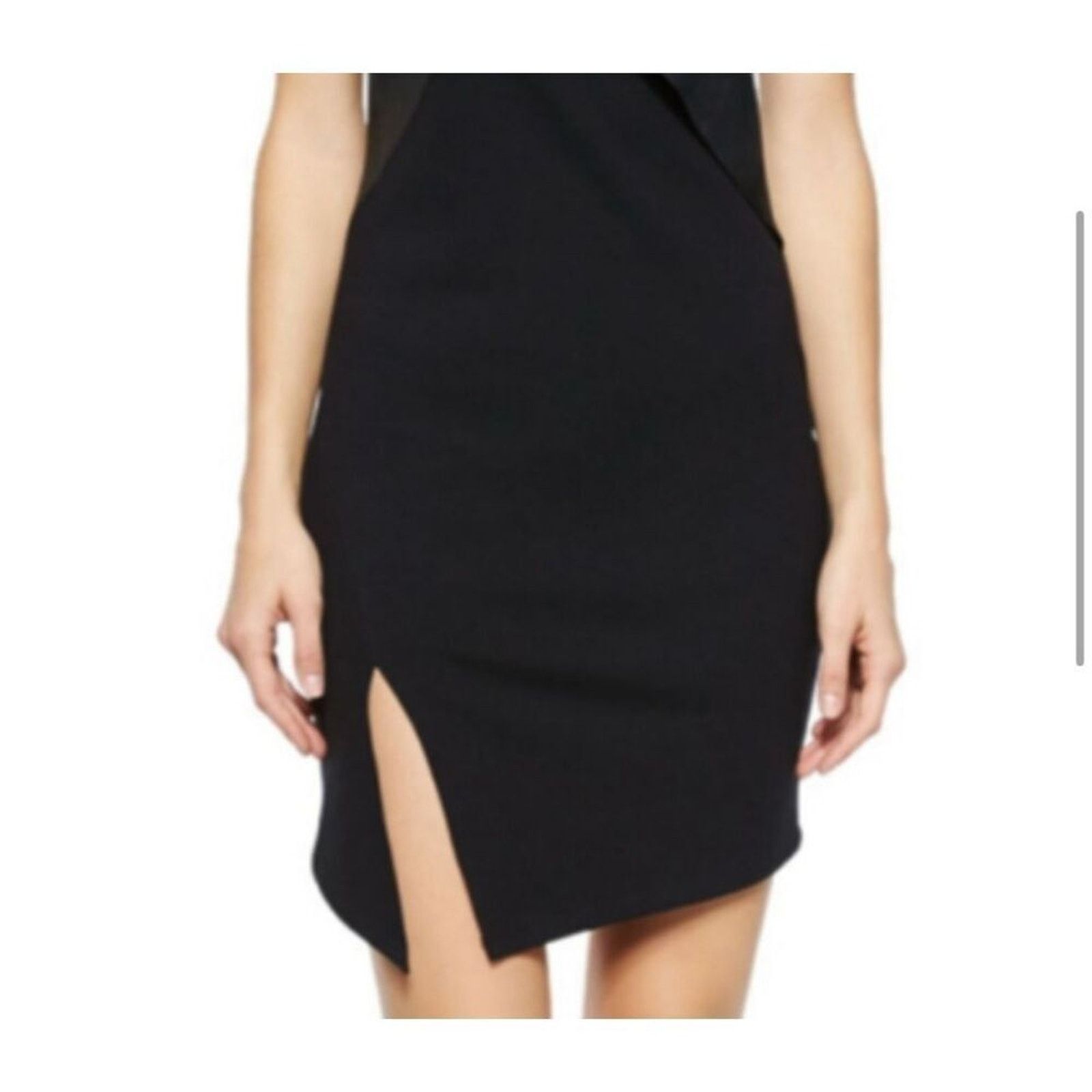 Haute Hippie Haute Hippie Black Ponte Asymmetric Dress - Size 4 - NWT Size S / US 4 / IT 40 - 4 Thumbnail
