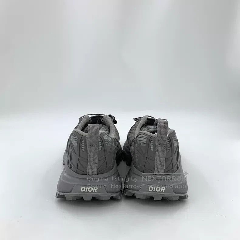 Dior Dior Gray round toe lase casual flat sneakers Size US 8.5 / IT 38.5 - 4 Thumbnail