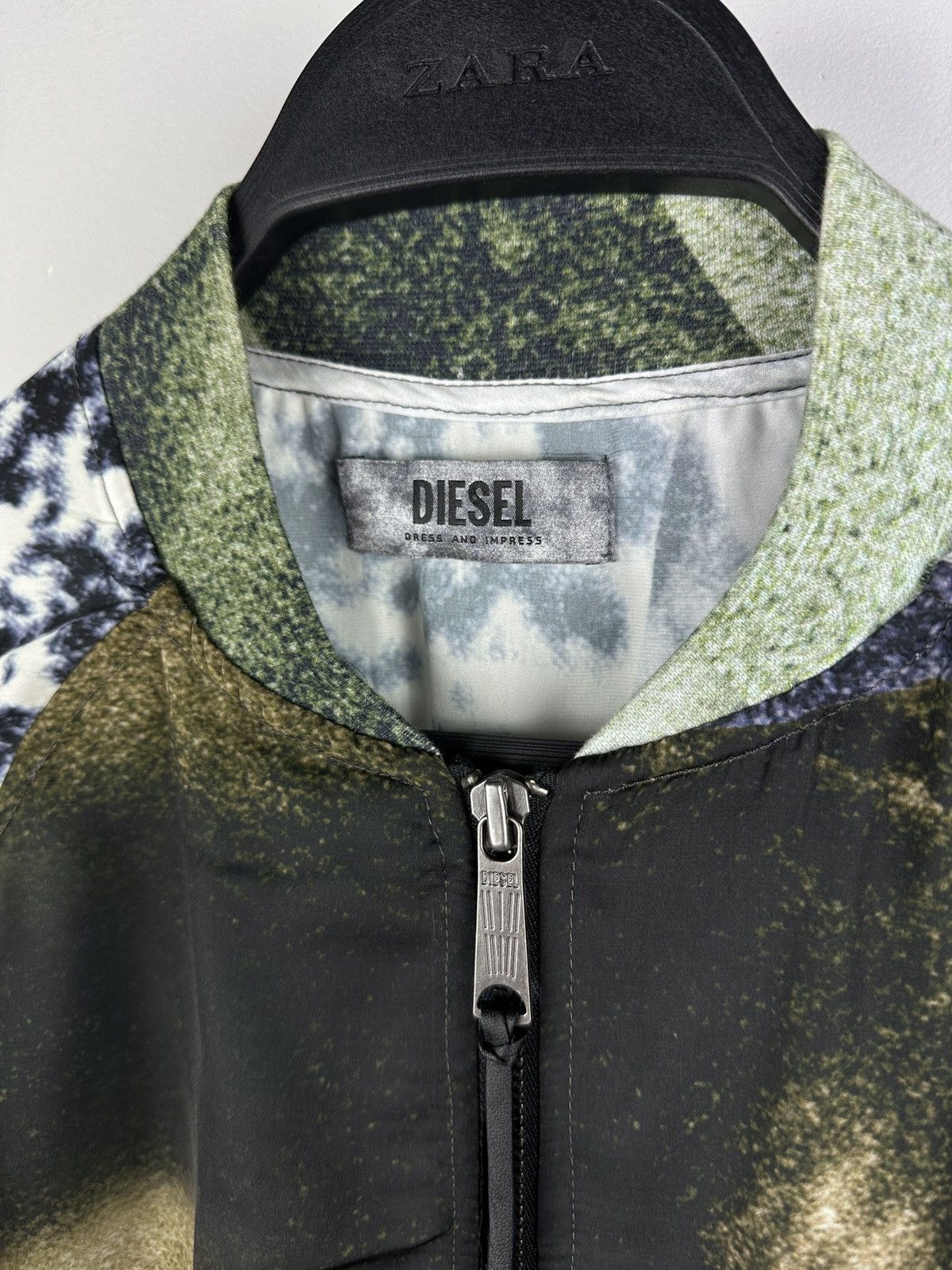 Diesel Diesel 3D Floral Print Track Light Bomber Jacket Size XS / US 0-2 / IT 36-38 - 10 Thumbnail