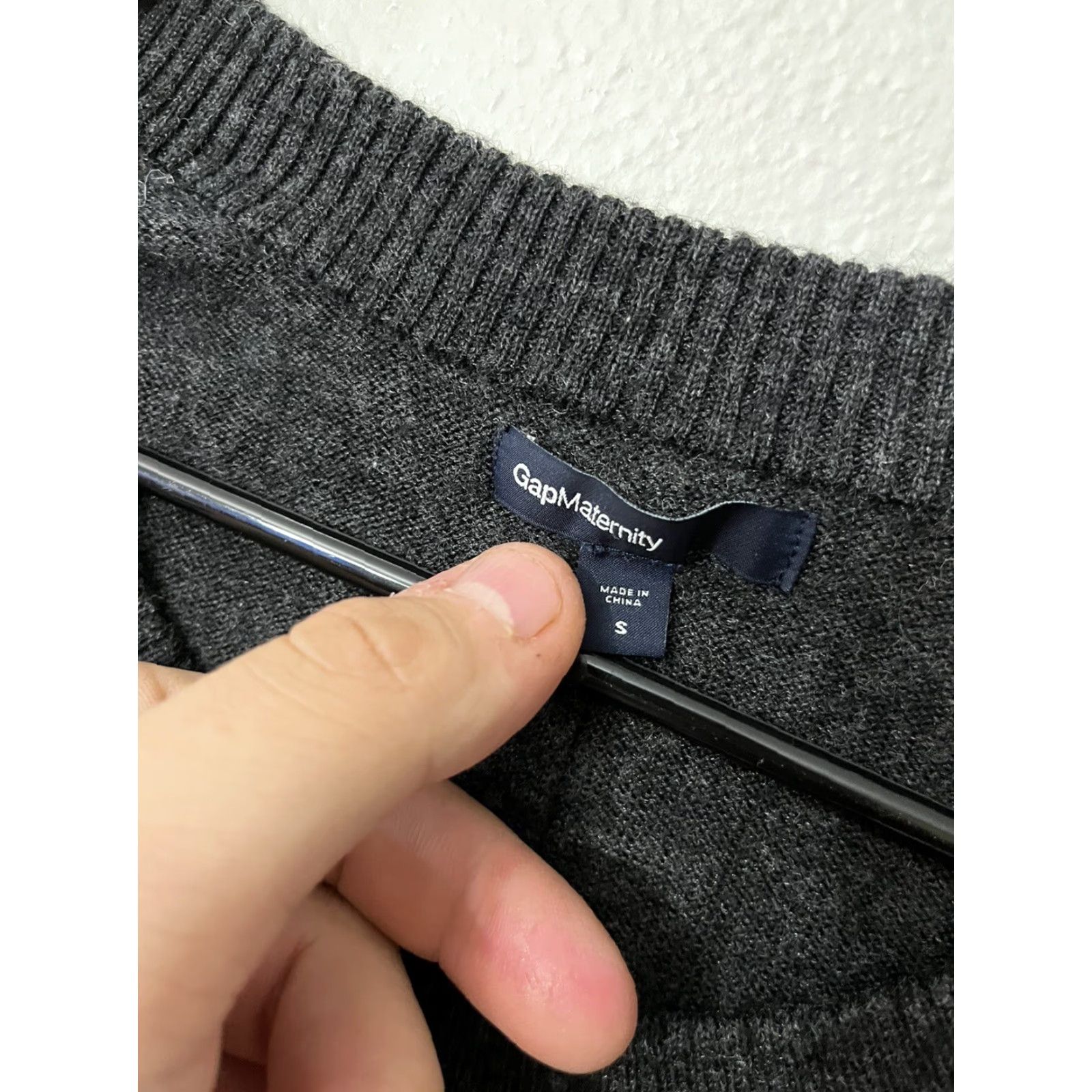Gap GAP Maternity Sweater Women Size S Gray Round Neck Long Sleeve Knit 100% Cotton Pullover Casual Womens Size S / US 4 / IT 40 - 3 Thumbnail