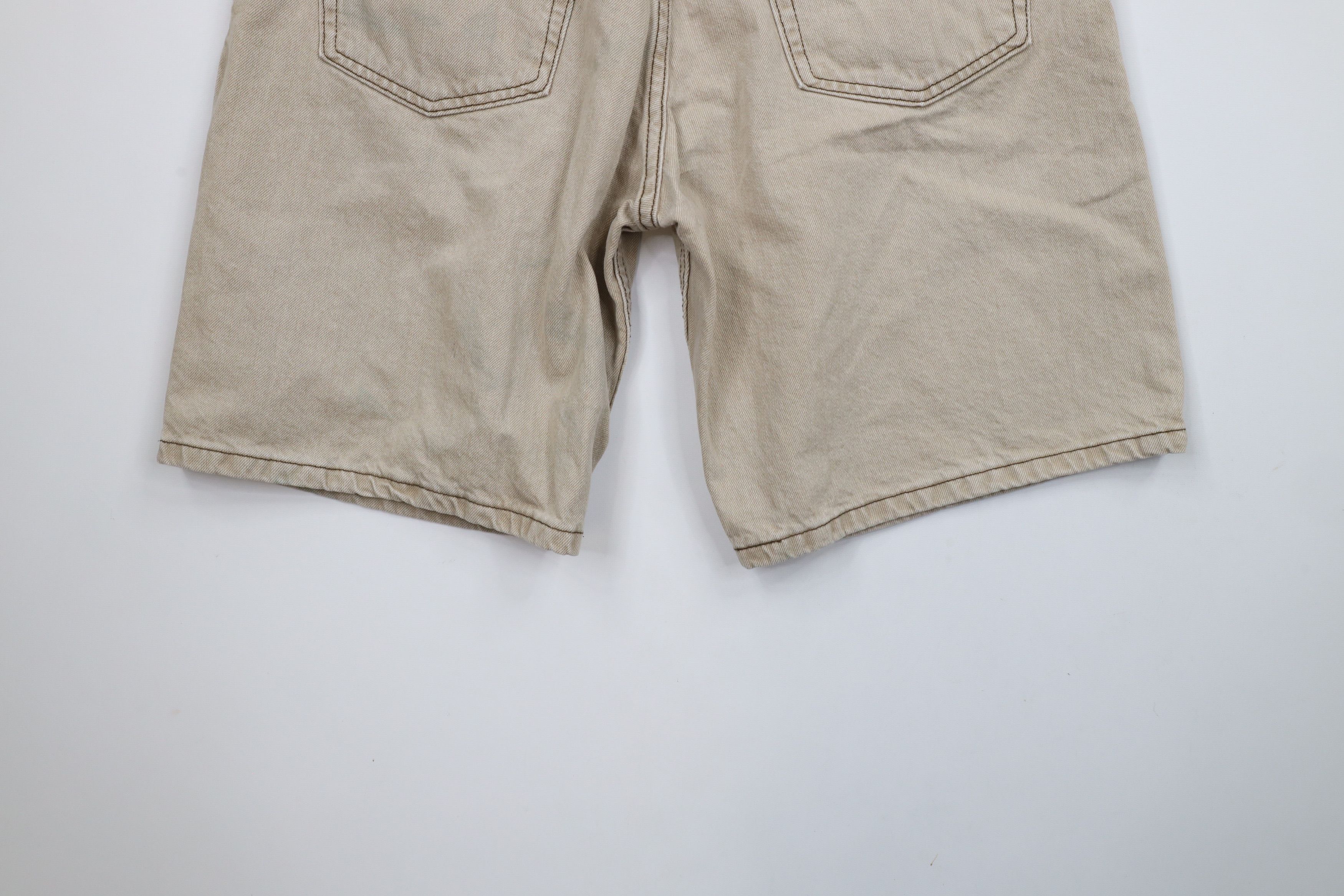 Vintage Vintage 90s Streetwear Denim Jean Shorts Jorts Beige Cotton Size US 34 / EU 50 - 12 Thumbnail