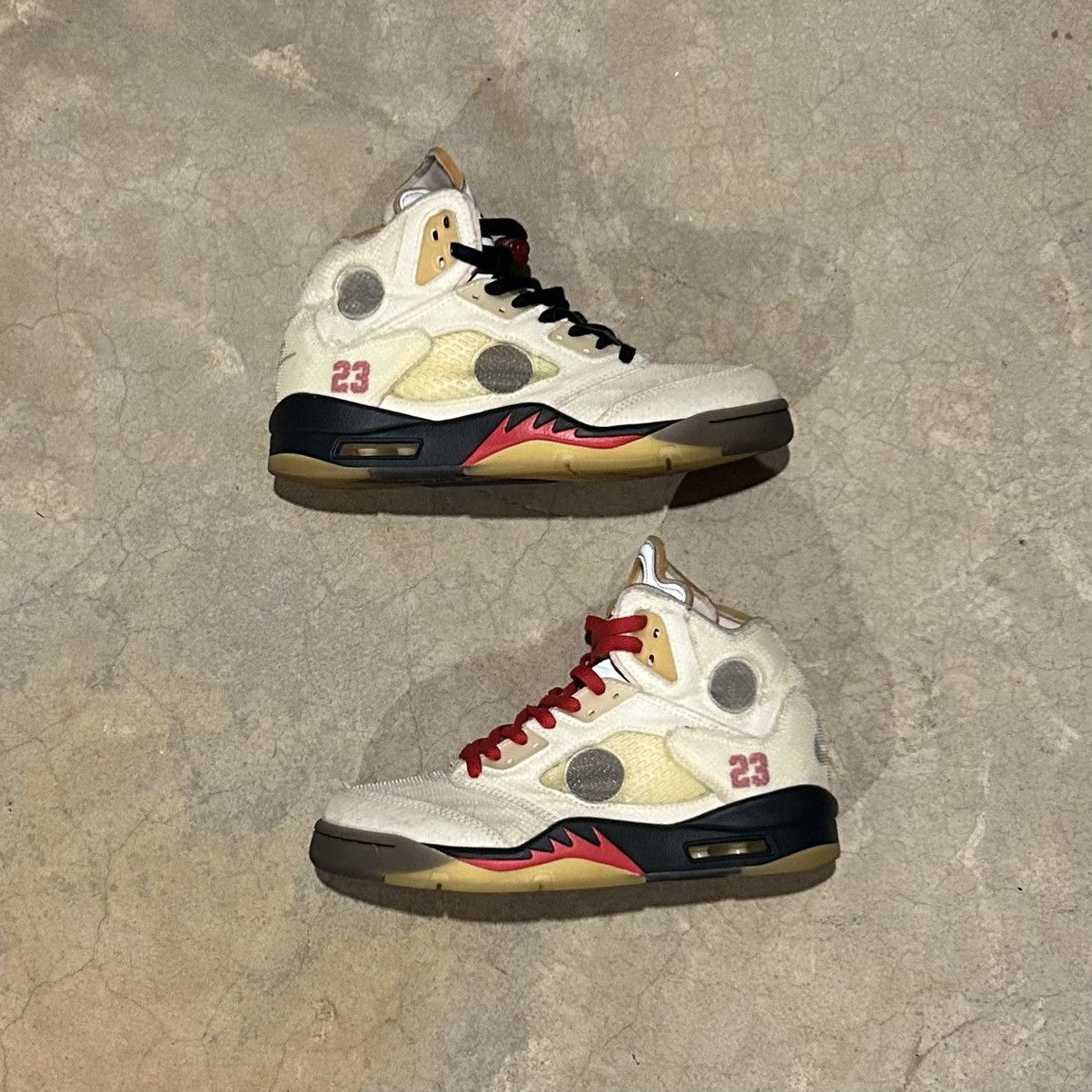 Jordan Brand × Nike × Off-White Air Jordan 5 Retro Off-White Sail 2020 US 7.5 Size US 7.5 / EU 40-41 - 3 Thumbnail