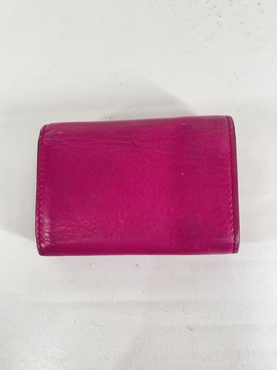 Balenciaga Balenciaga Leather Tri-Fold Wallet Pink Size ONE SIZE - 2 Thumbnail
