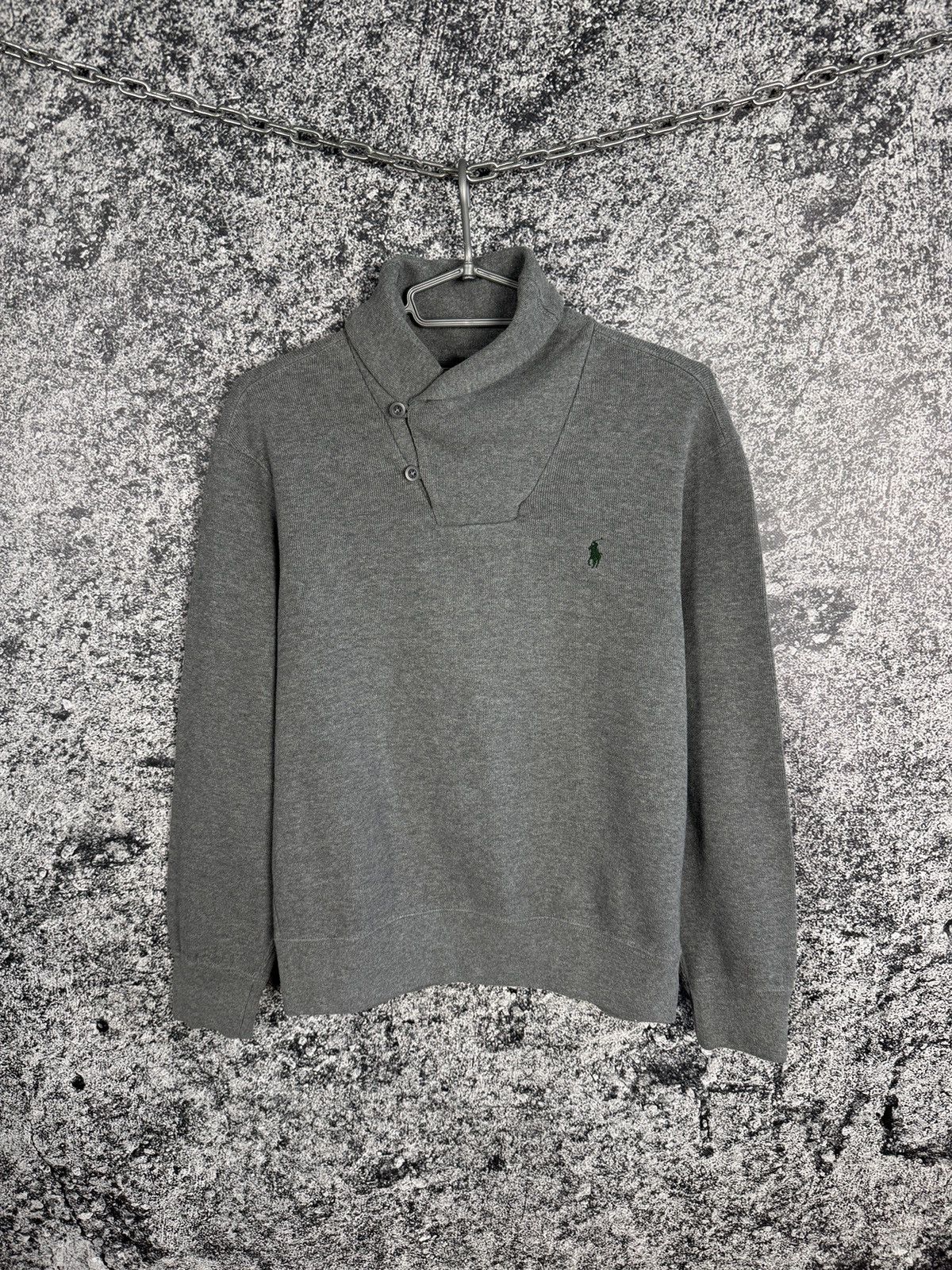 Polo Ralph Lauren Polo Ralph Lauren Shawl Collar Sweater Pullover Vintage Sz M Size US M / EU 48-50 / 2 - 1 Thumbnail