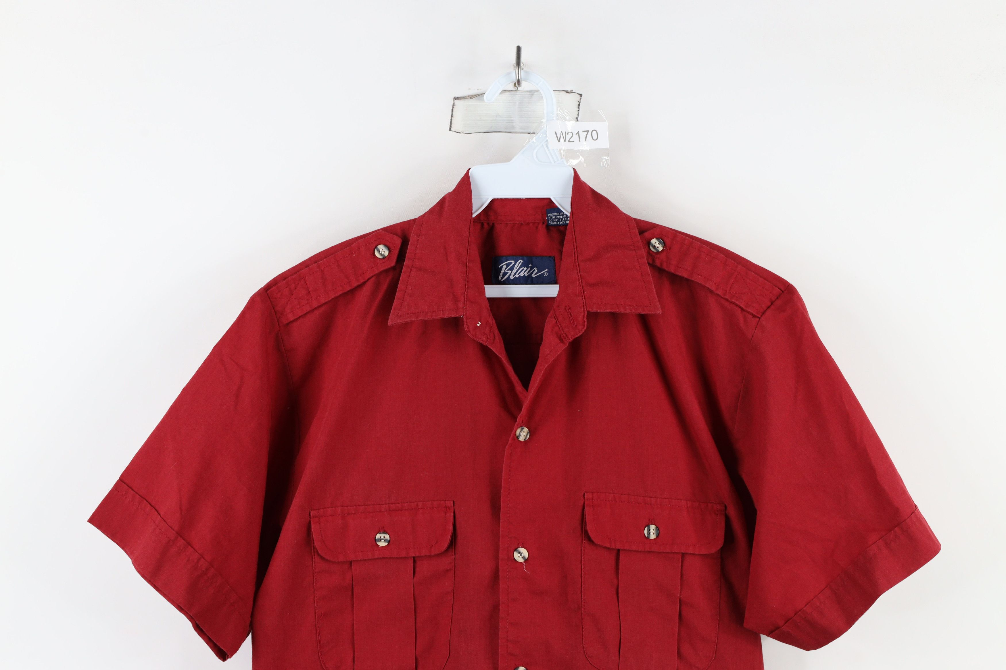 Vintage Vintage 90s Streetwear Military Safari Bush Button Shirt Red Size US S / EU 44-46 / 1 - 2 Thumbnail