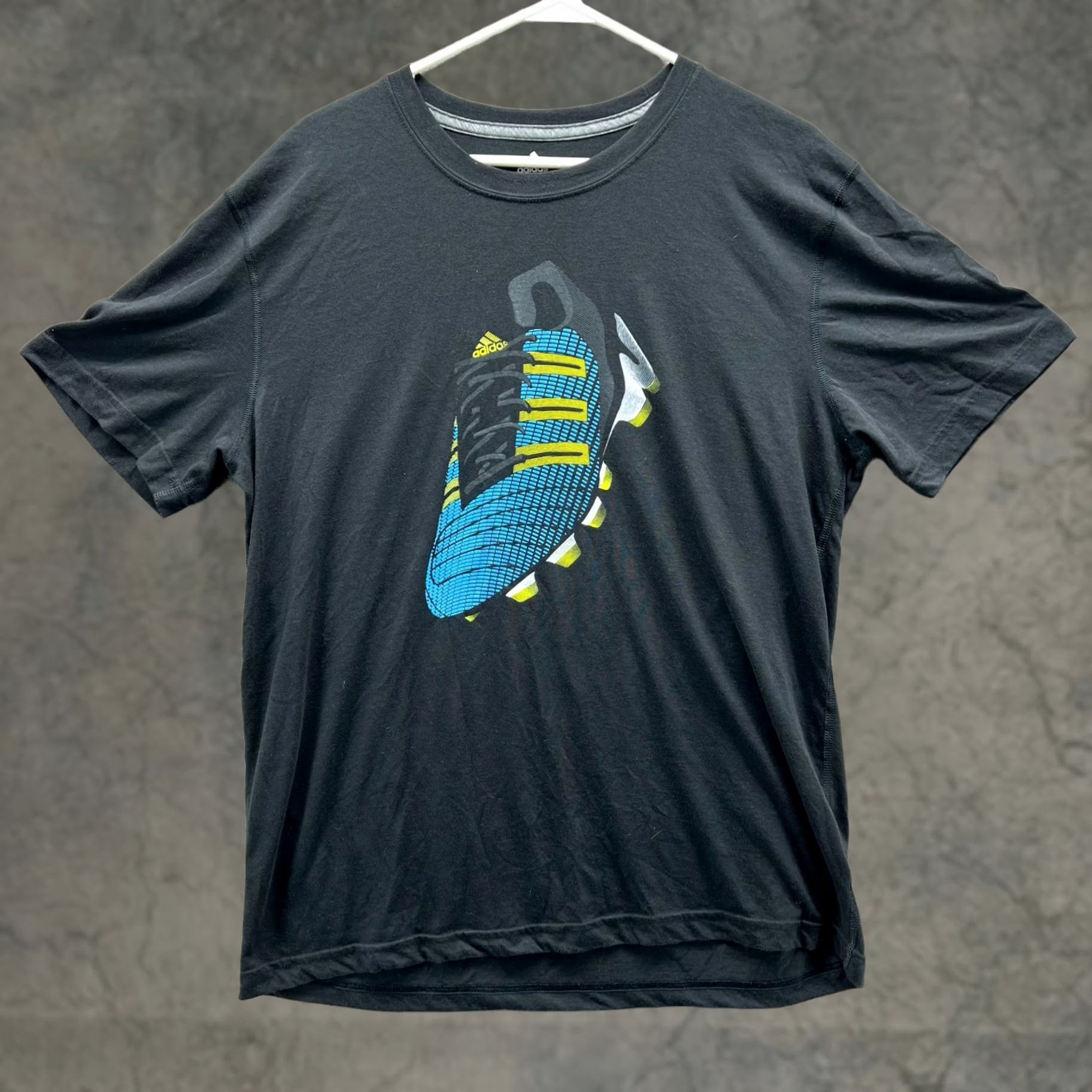 Adidas Adidas Shirt Mens XL Black Climalite Soccer Tee Jersey Y2K Graphic Tee Size US XL / EU 56 / 4 - 1 Thumbnail