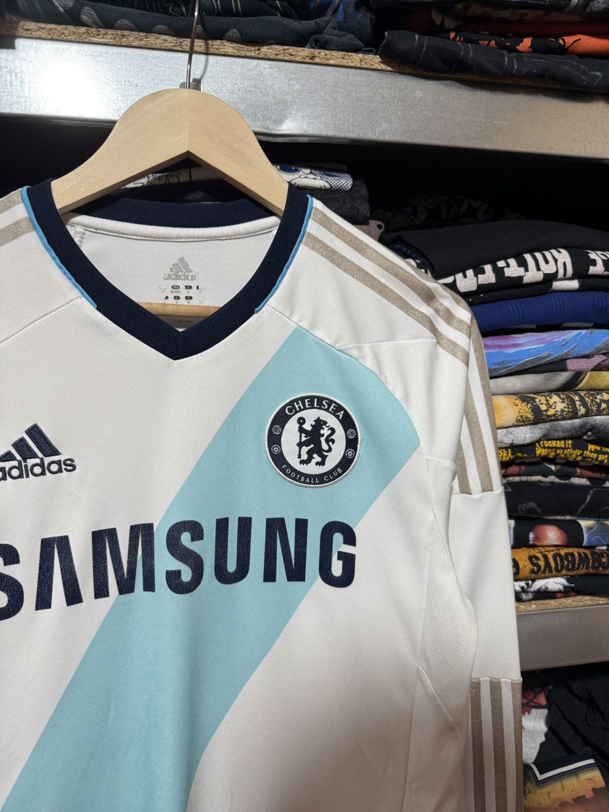 Adidas Adidas 2012 2013 FC Chelsea Away Lampard Soccer Jersey Size US S / EU 44-46 / 1 - 4 Thumbnail